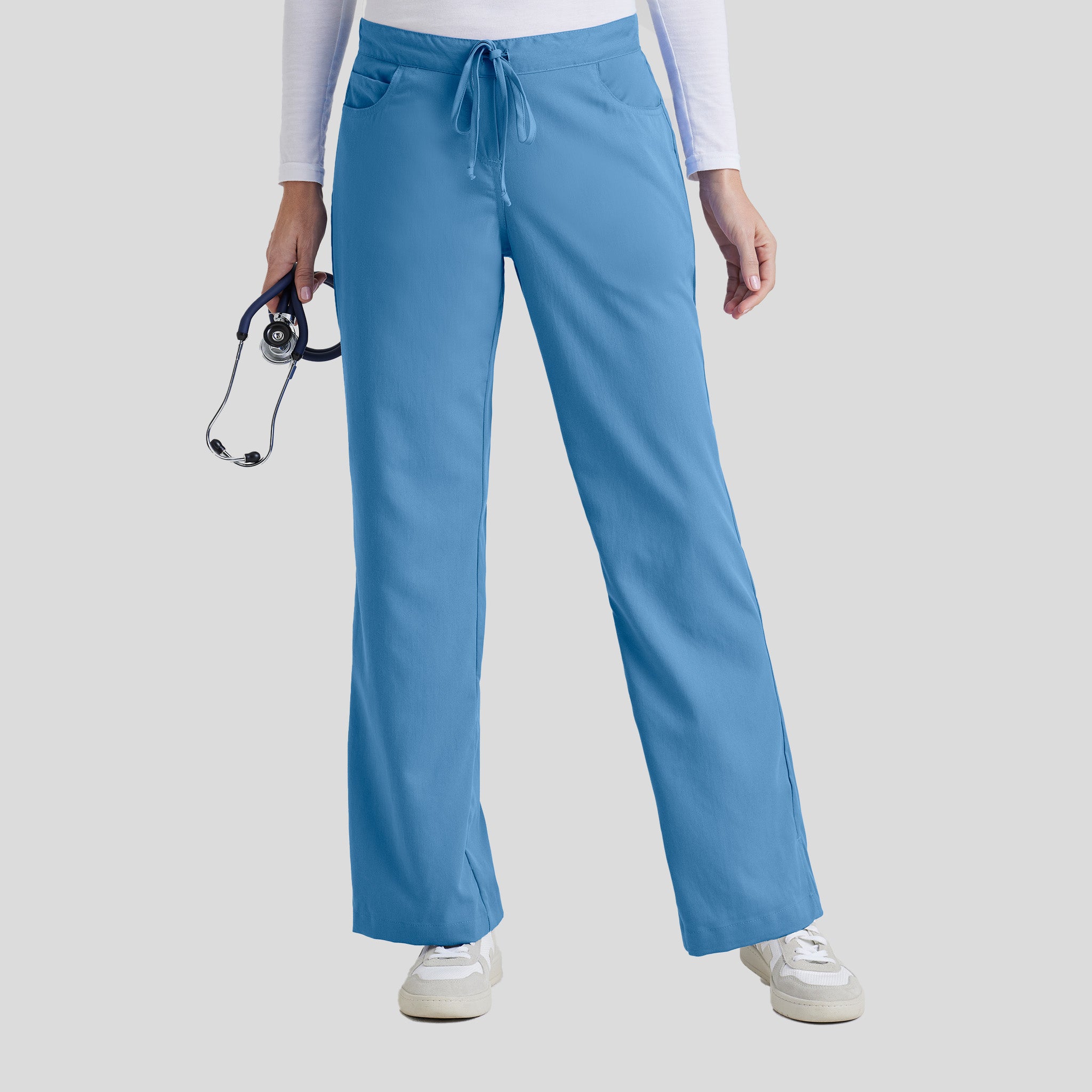 Riley 5-Pocket Mid-Rise Flared Leg Scrub Pant | Ciel