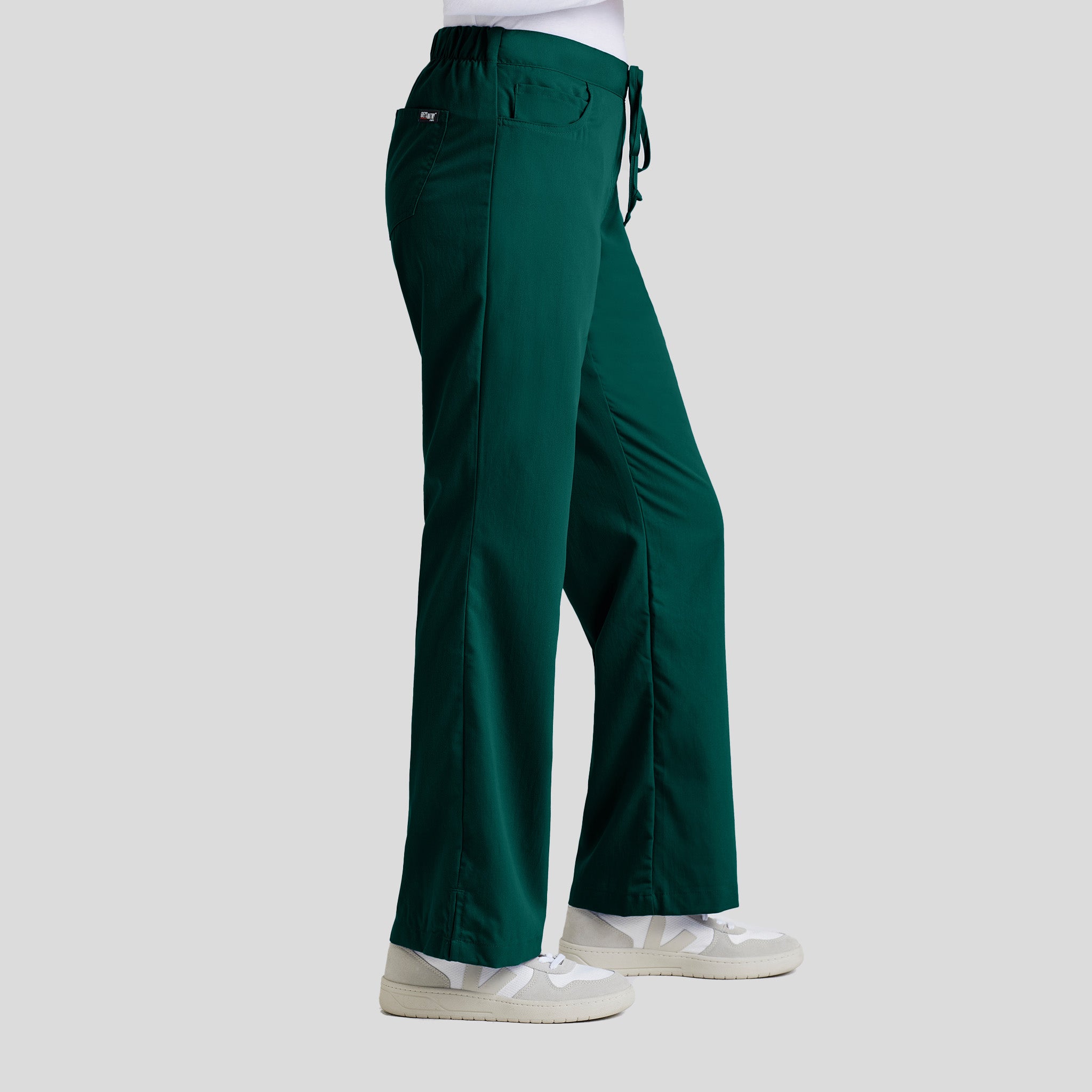 Riley 5-Pocket Mid-Rise Flared Leg Scrub Pant | Hunter