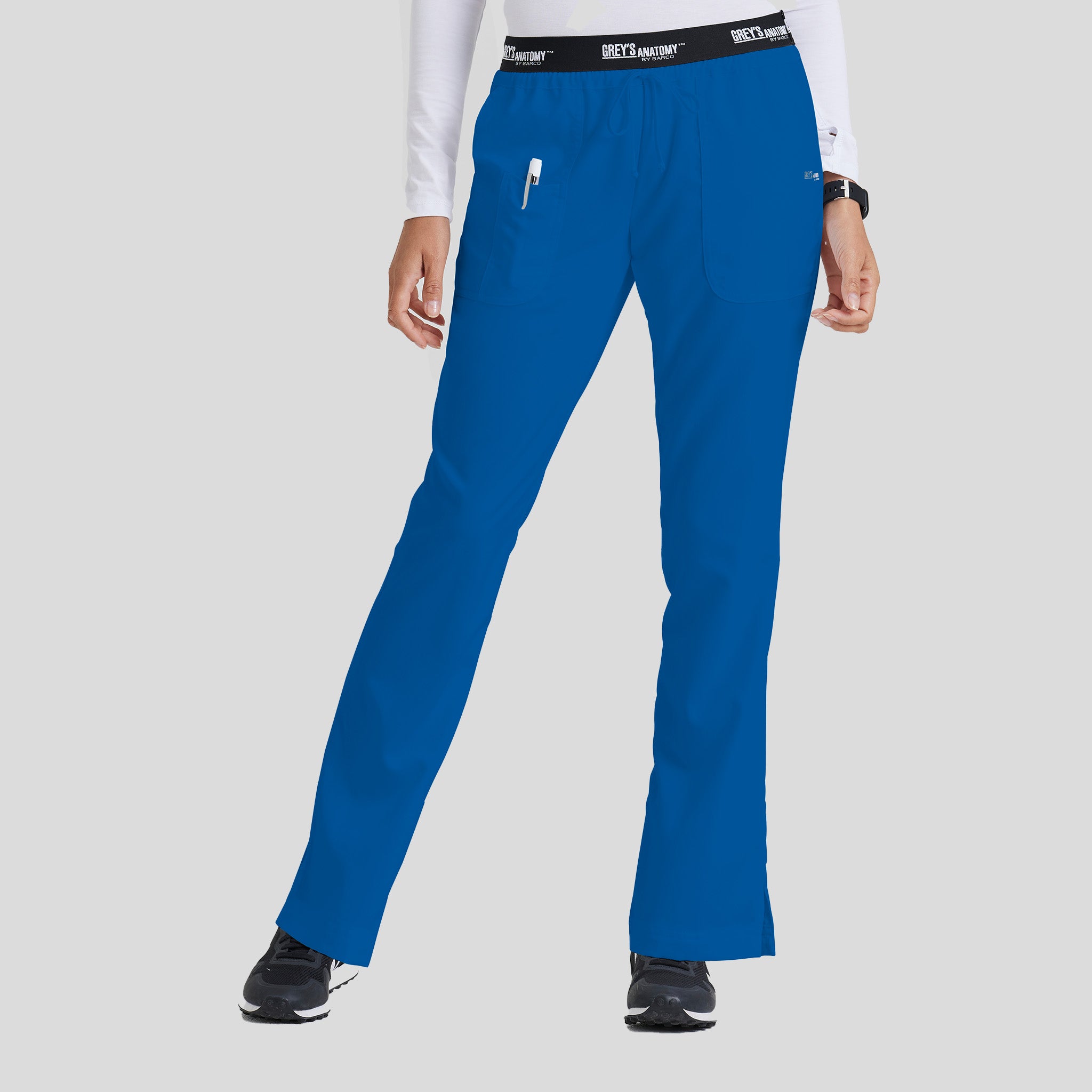 Aubrey 3-Pocket Low-Rise Flared Leg Scrub Pant | Royal