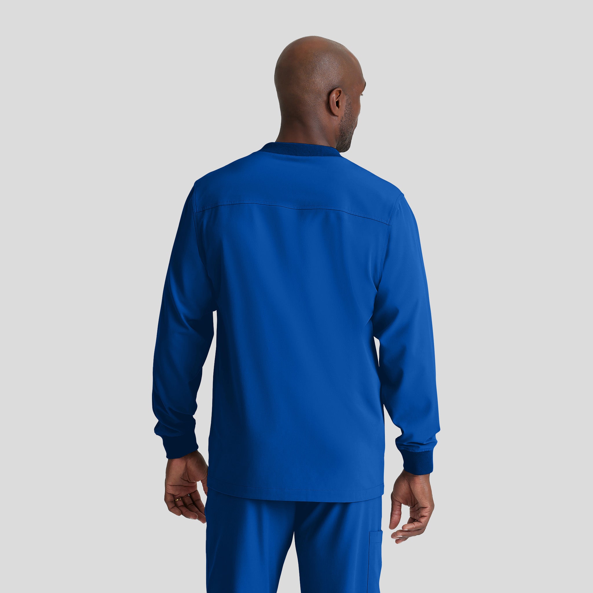 Men's Structure 3-Pocket Crewneck Warmup Scrub Jacket | Galaxy