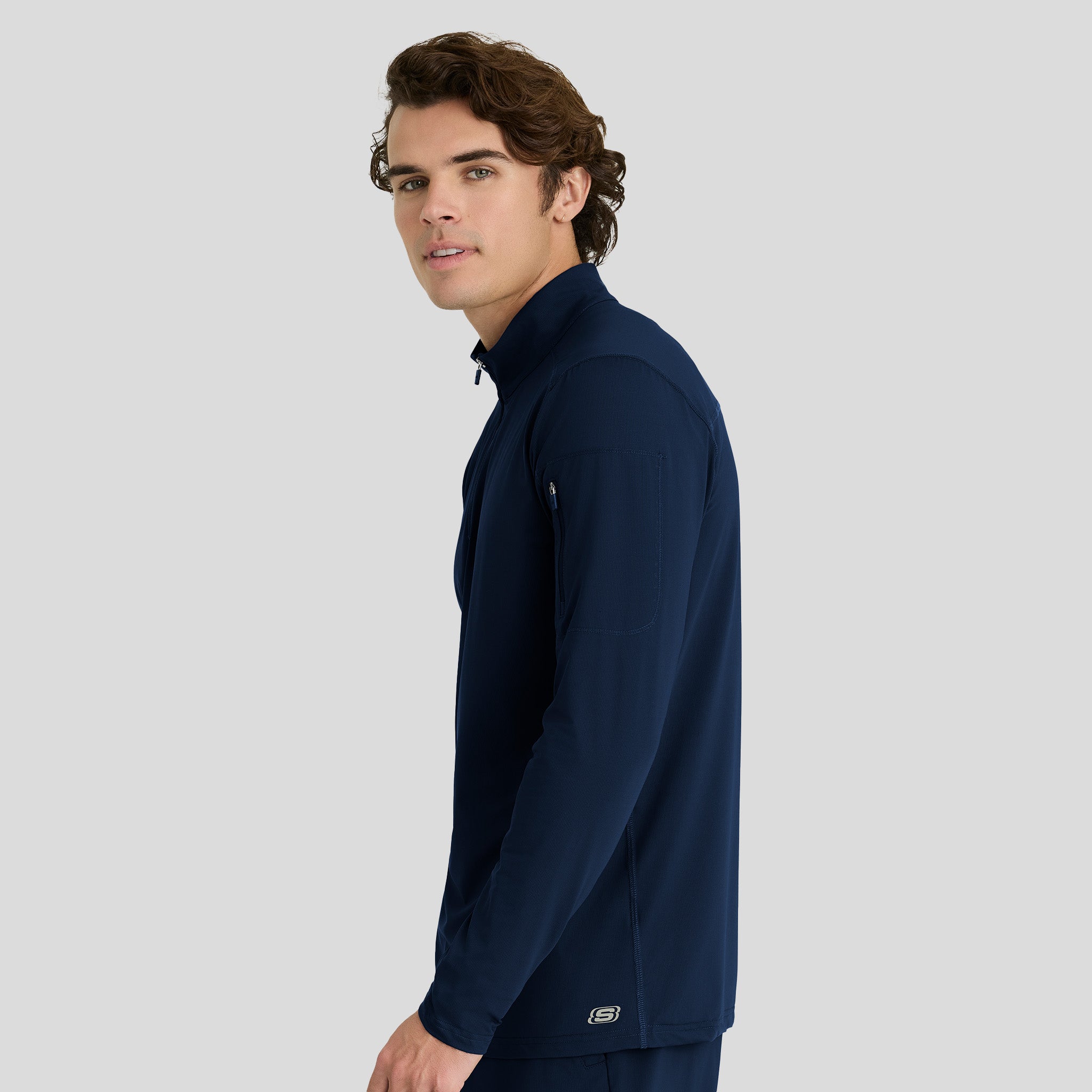 Men's Propel Mock Neck Long Sleeve Top | Navy