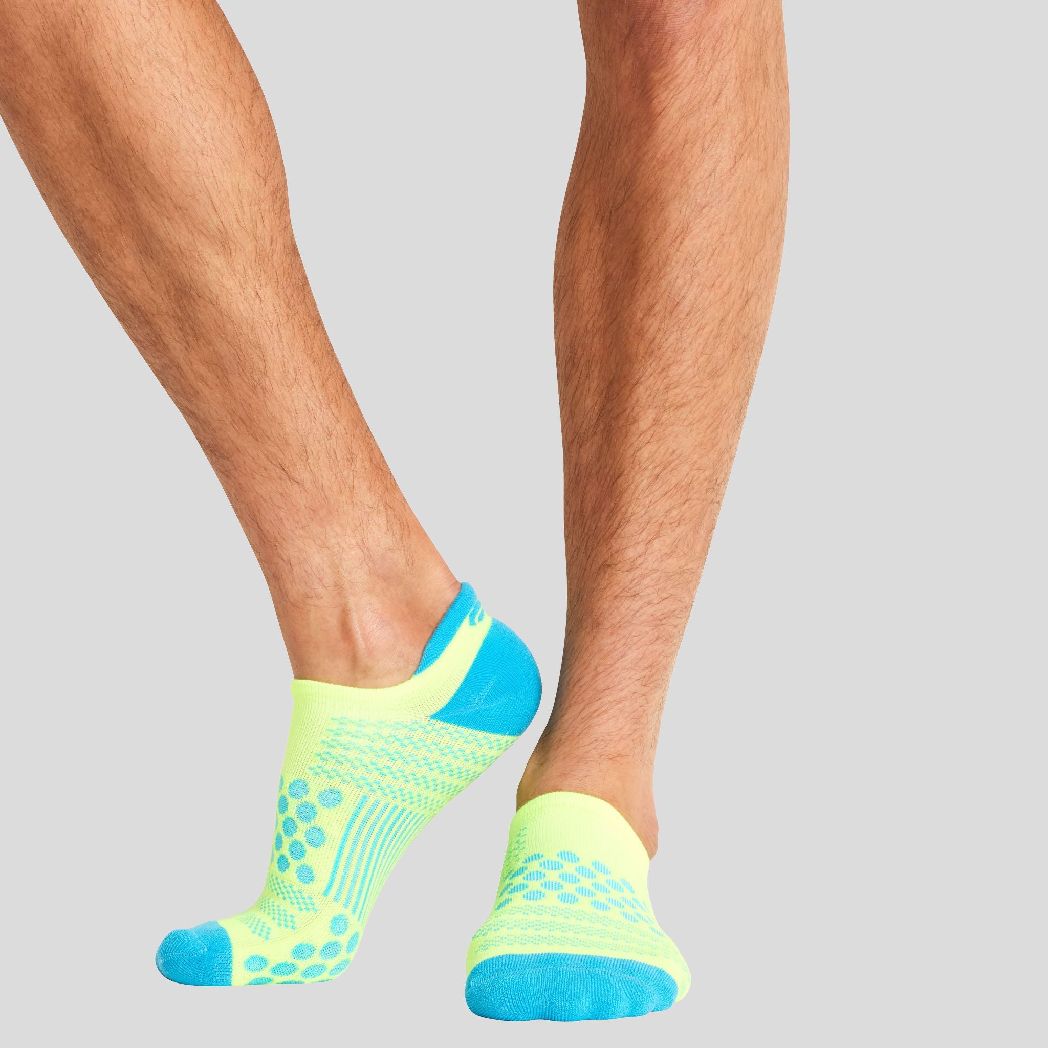 Hustle Athletic Ankle Sock | Hyper Yellow/Turquoise