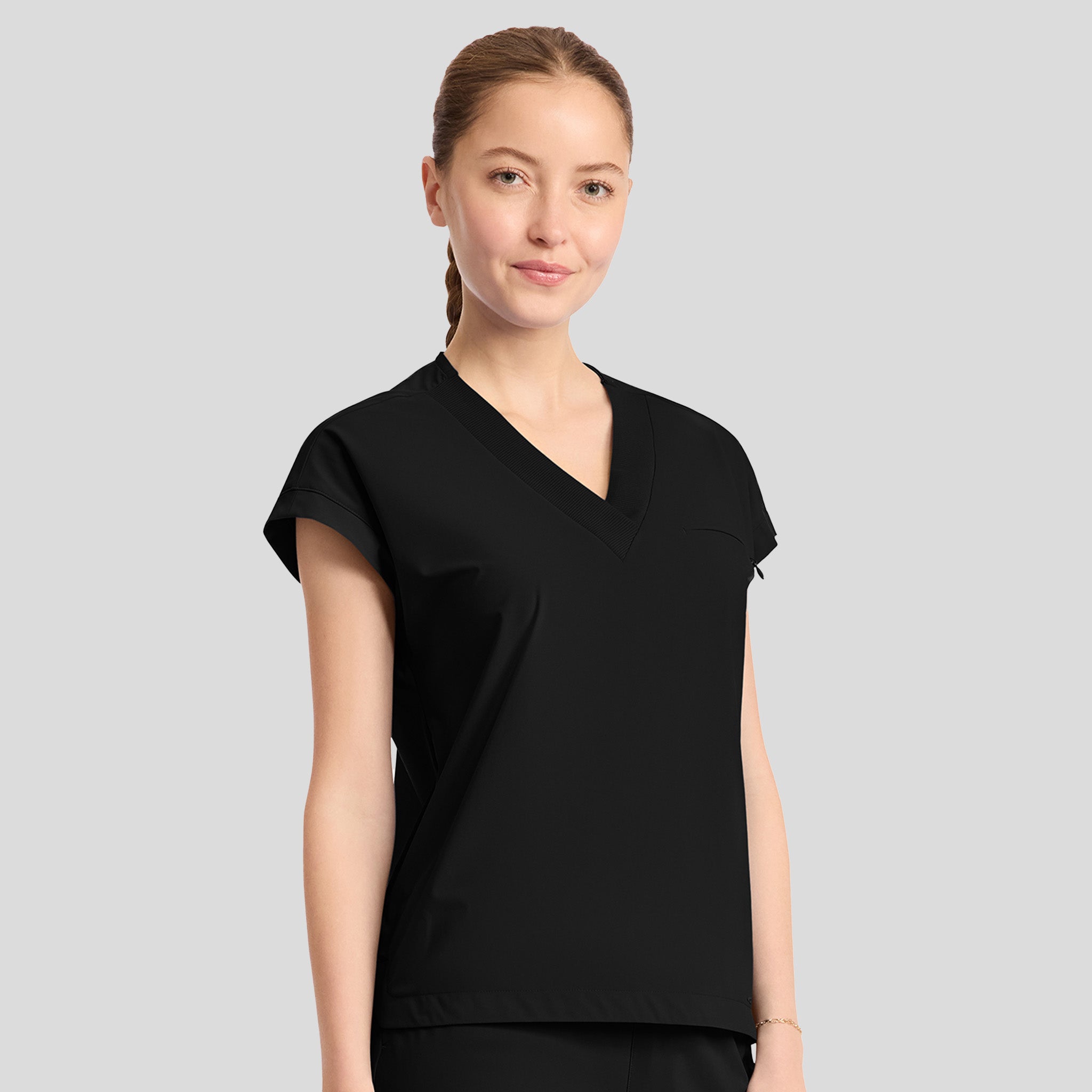 Dolman V-Neck Top | Black