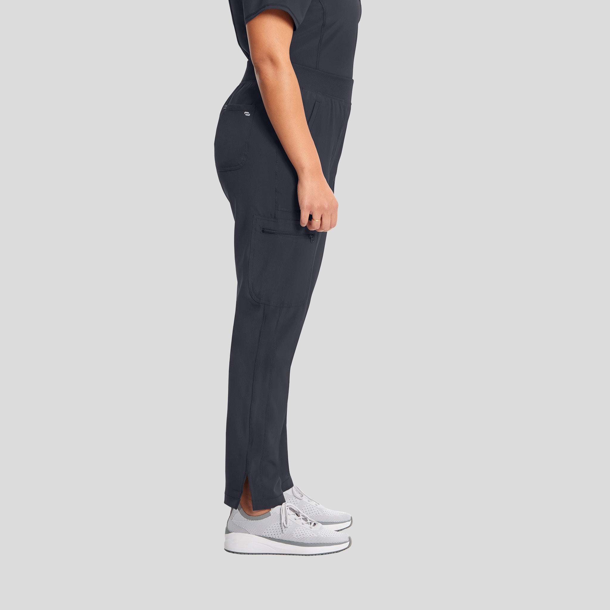 Inifnity Mid Rise Tapered Leg Pull-On Scrub Pant | Pewter