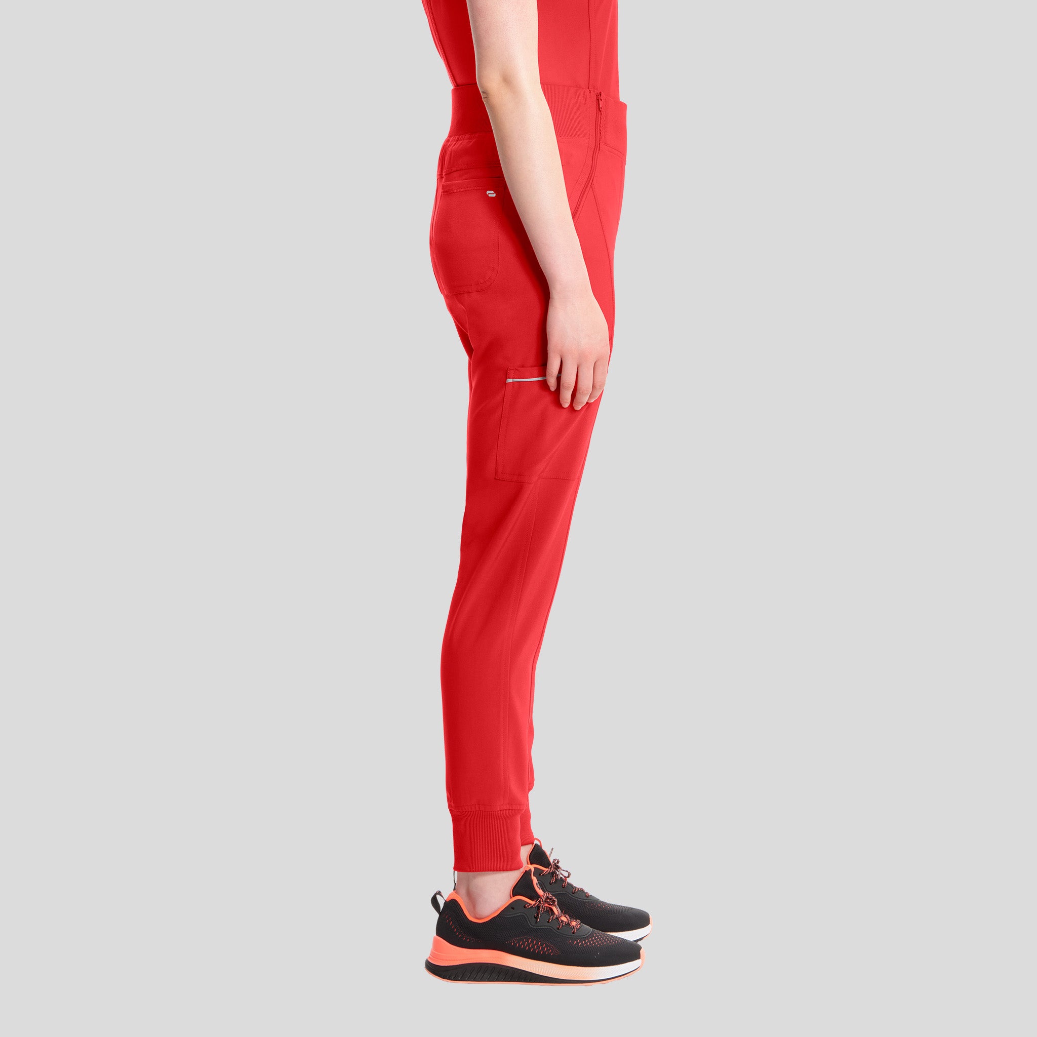 Infinity Elastic Waistband Jogger Scrub Pant | Red