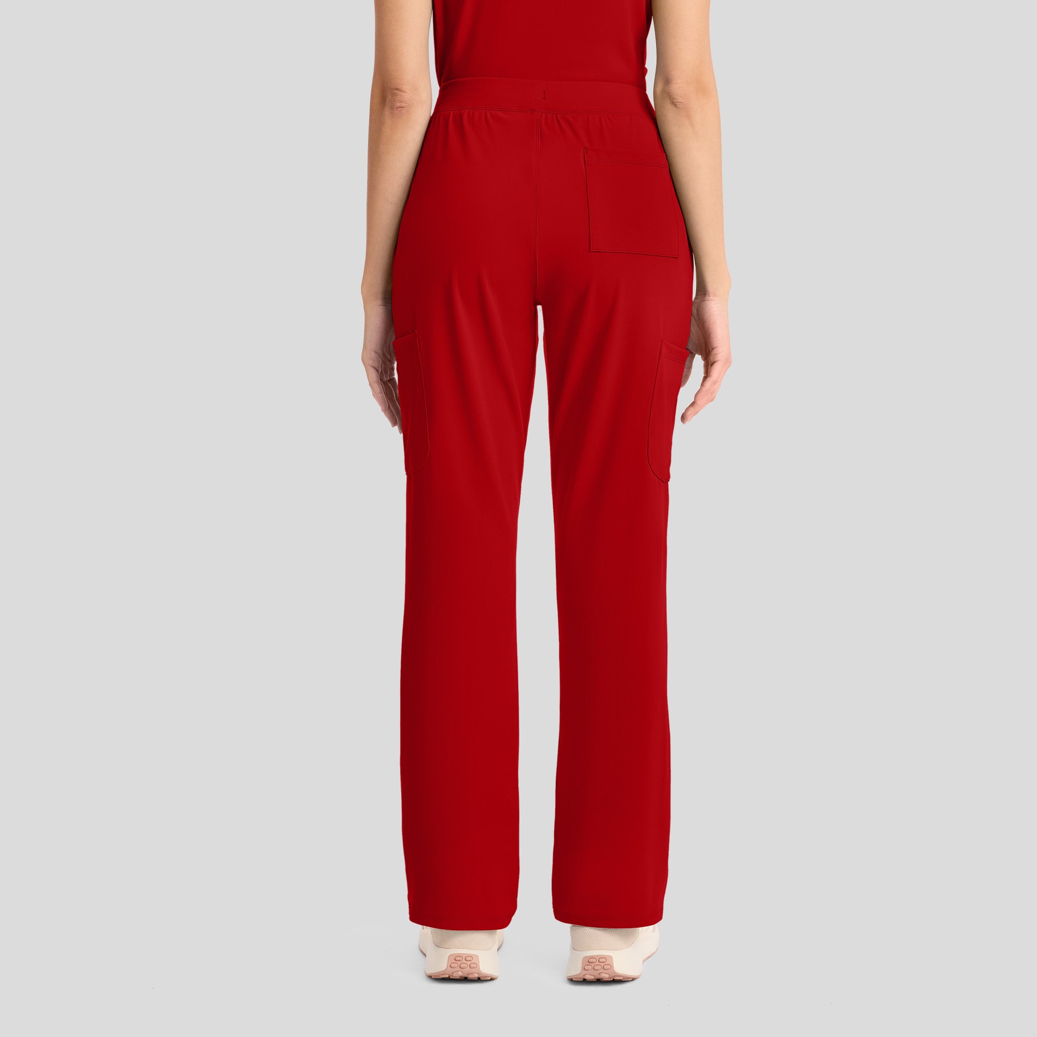 Achieve Pull-On Straight Leg Scrub Pant | Red