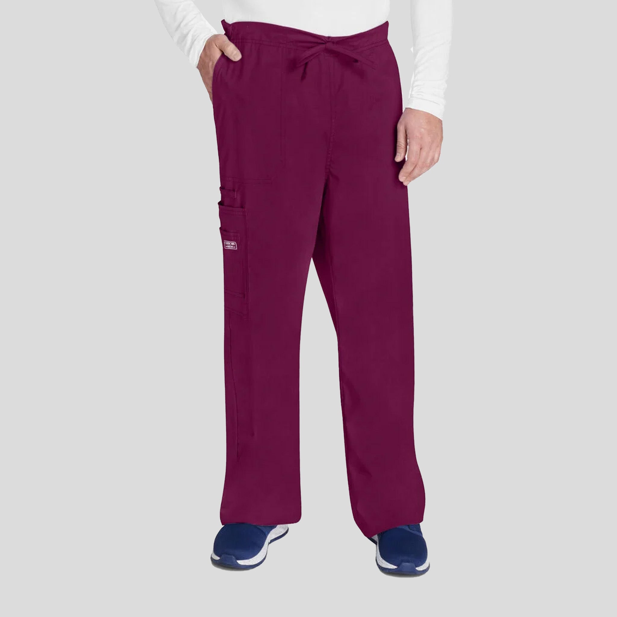 Unisex Drawstring Cargo Pant | Wine
