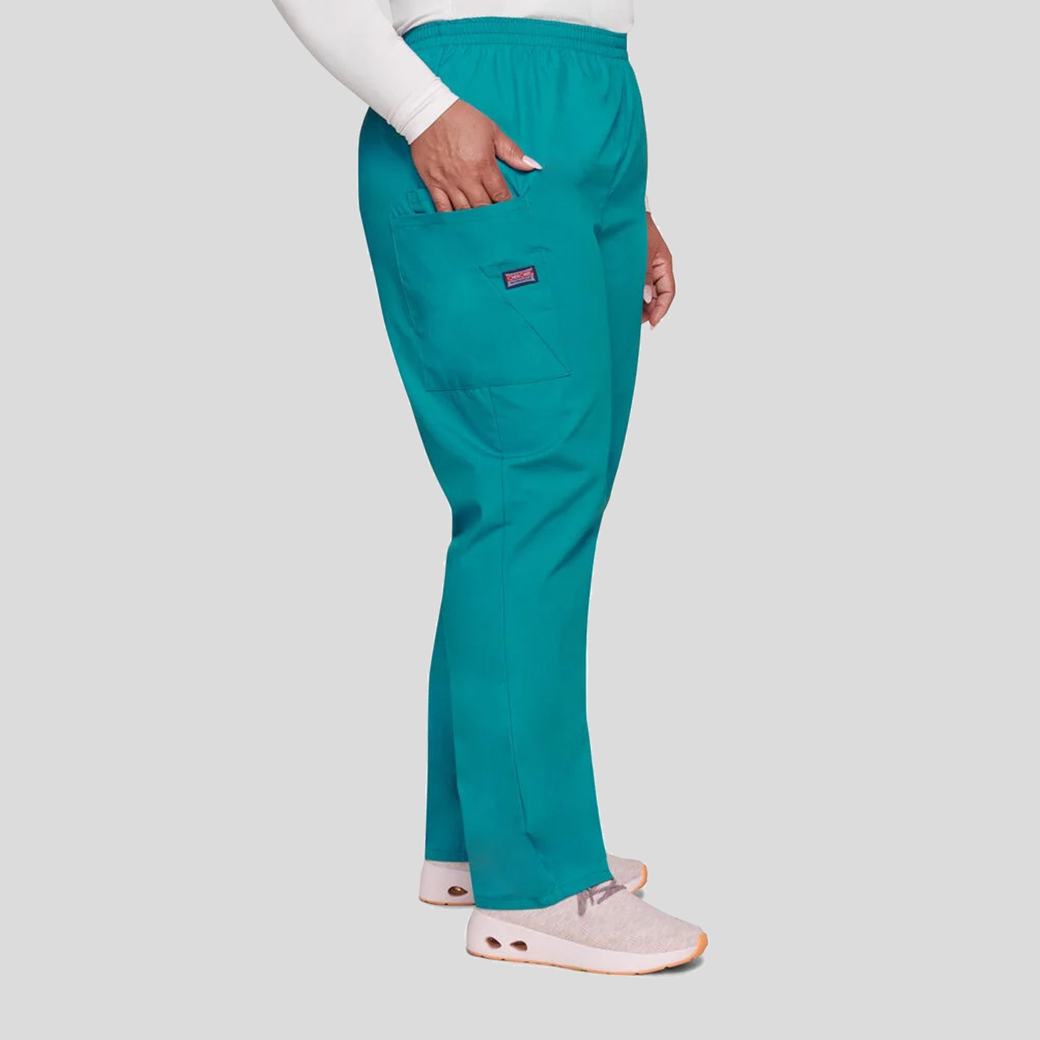 Elastic Waist Utility Scrub Pant | Teal