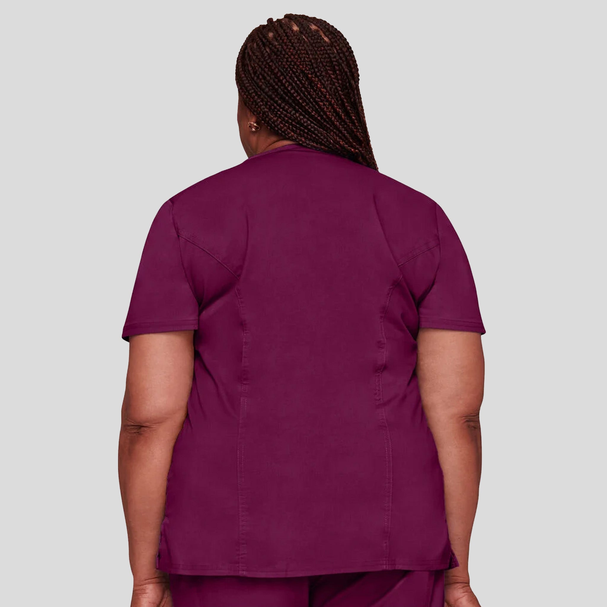 Women's Mock Wrap Princess Seam | Wine