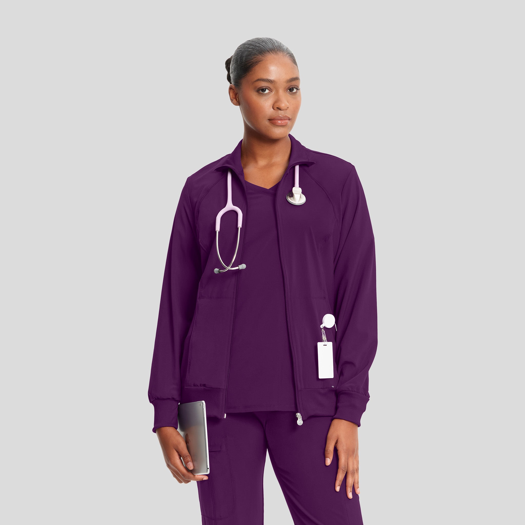 Women's Zip Front Warm-Up | Eggplant