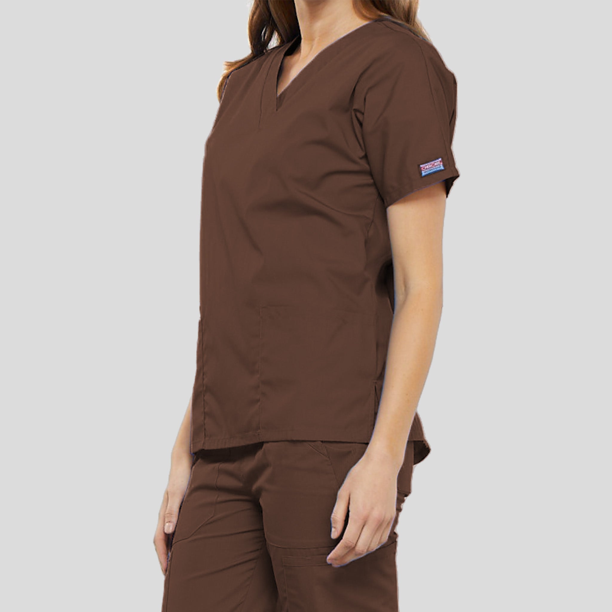 Women's V-Neck 2 Pocket | Chocolate
