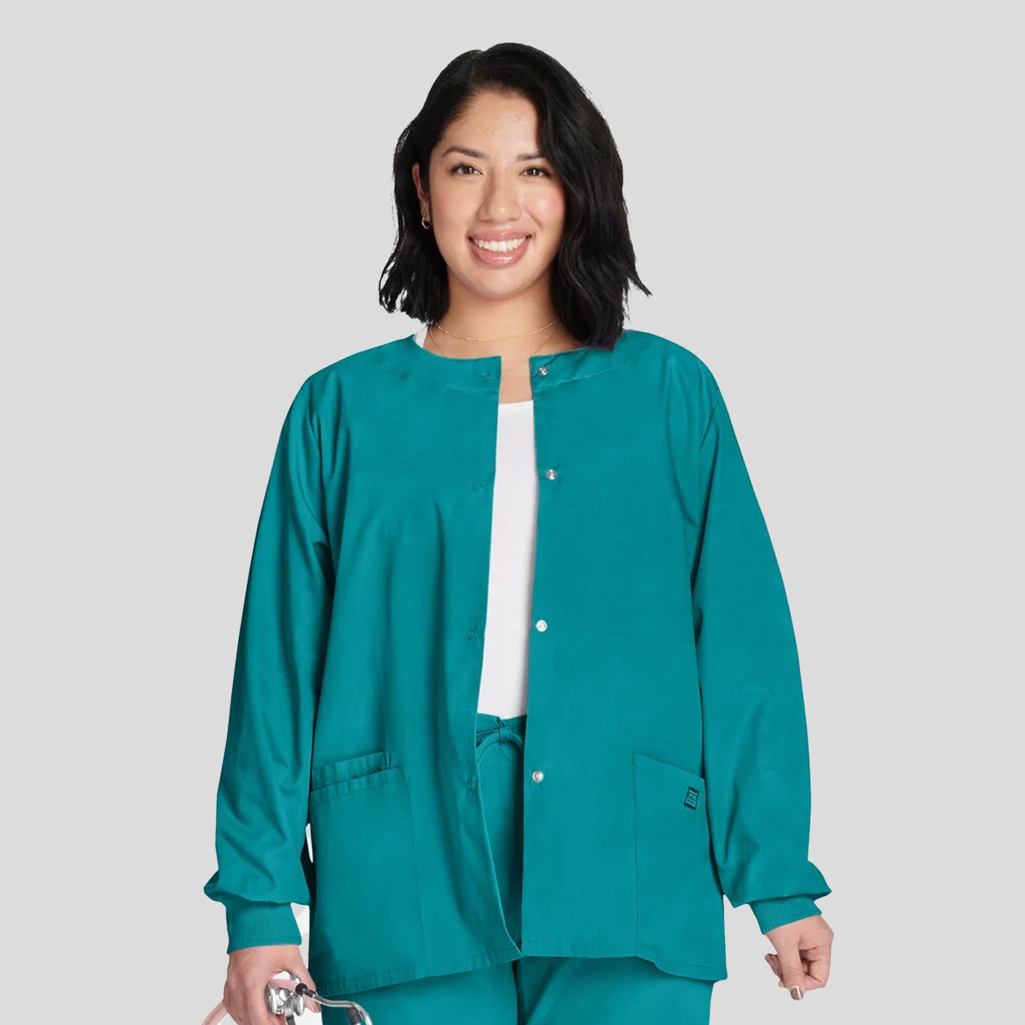 Women's Snap Front Jacket | Teal