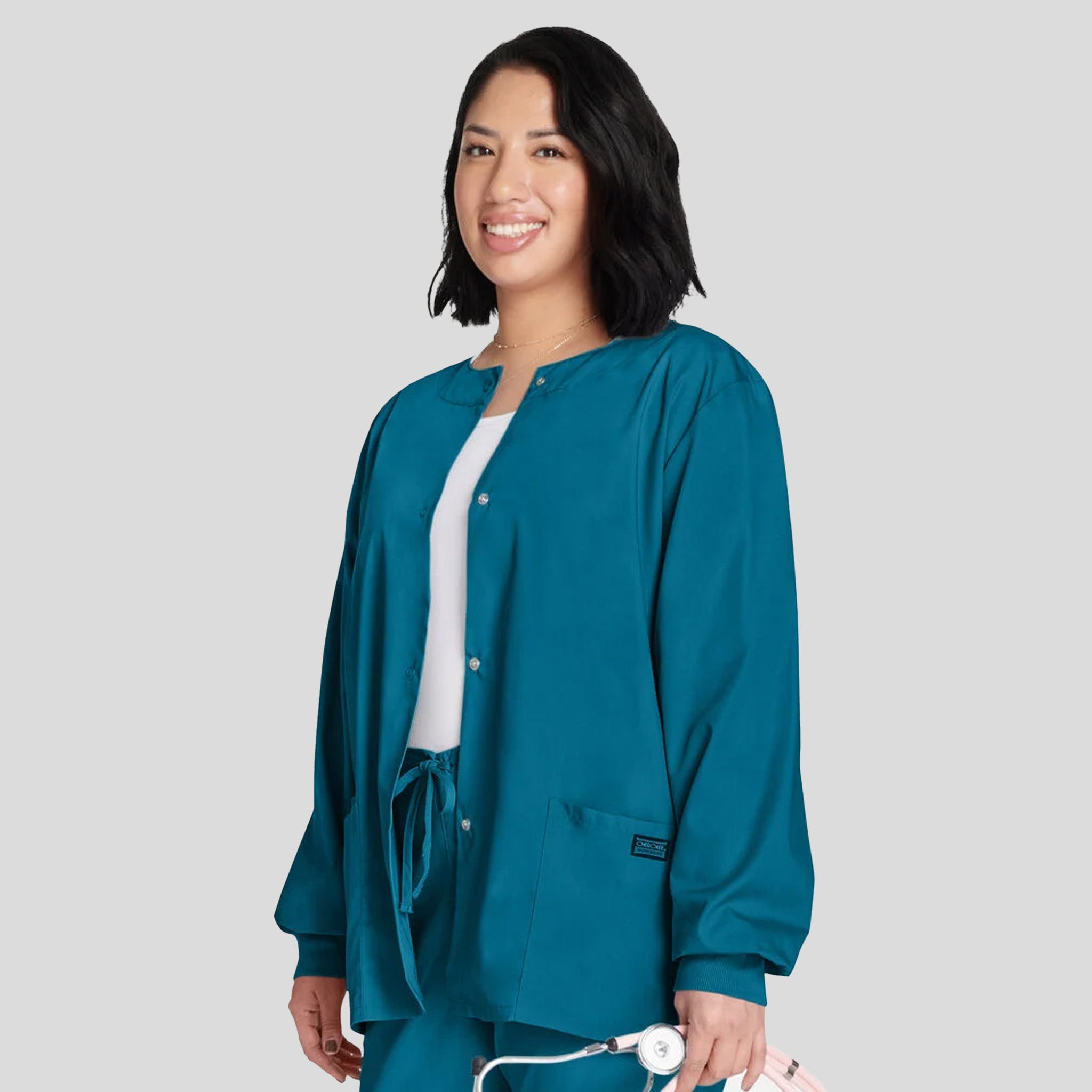 Women's Snap Front Jacket | Caribbean