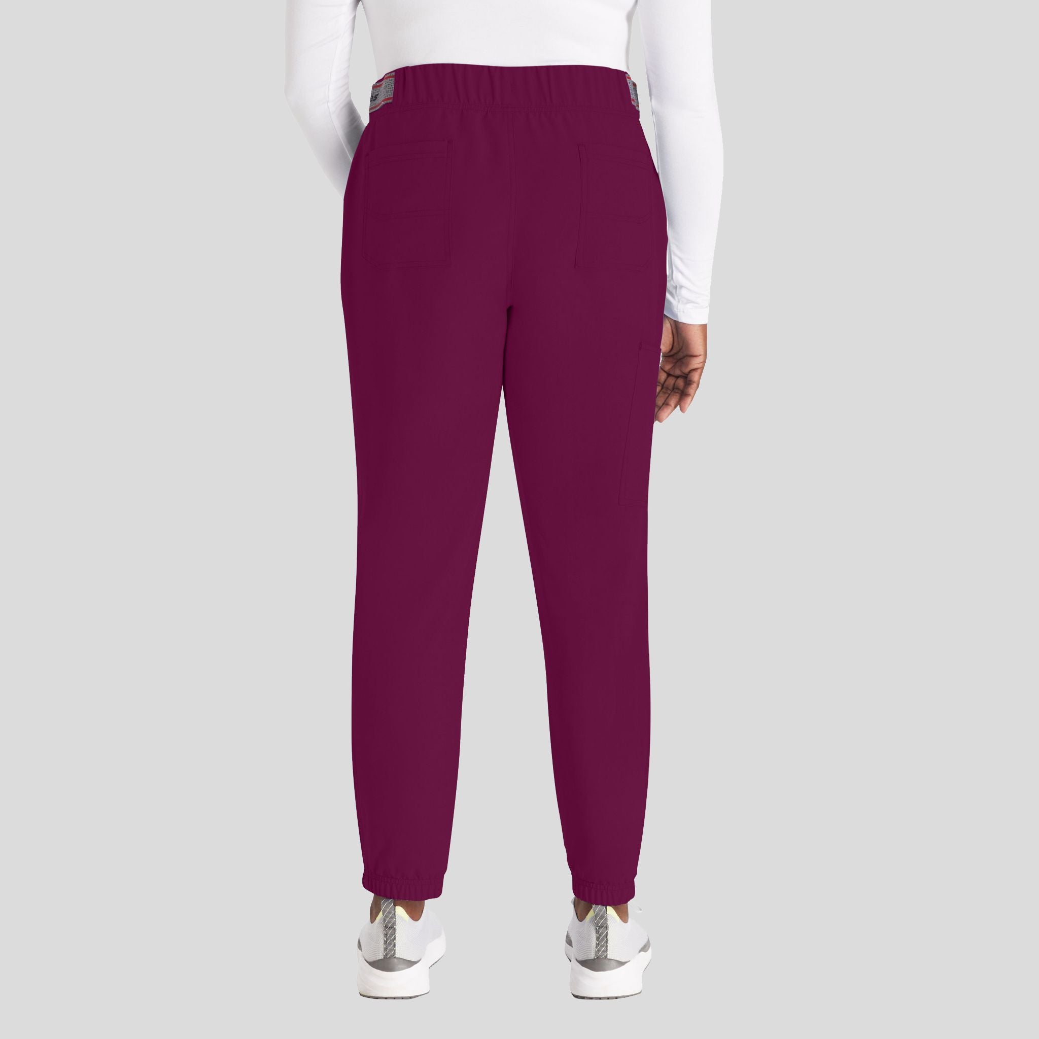 Women's Mid Rise Jogger Scrub Pant | Wine