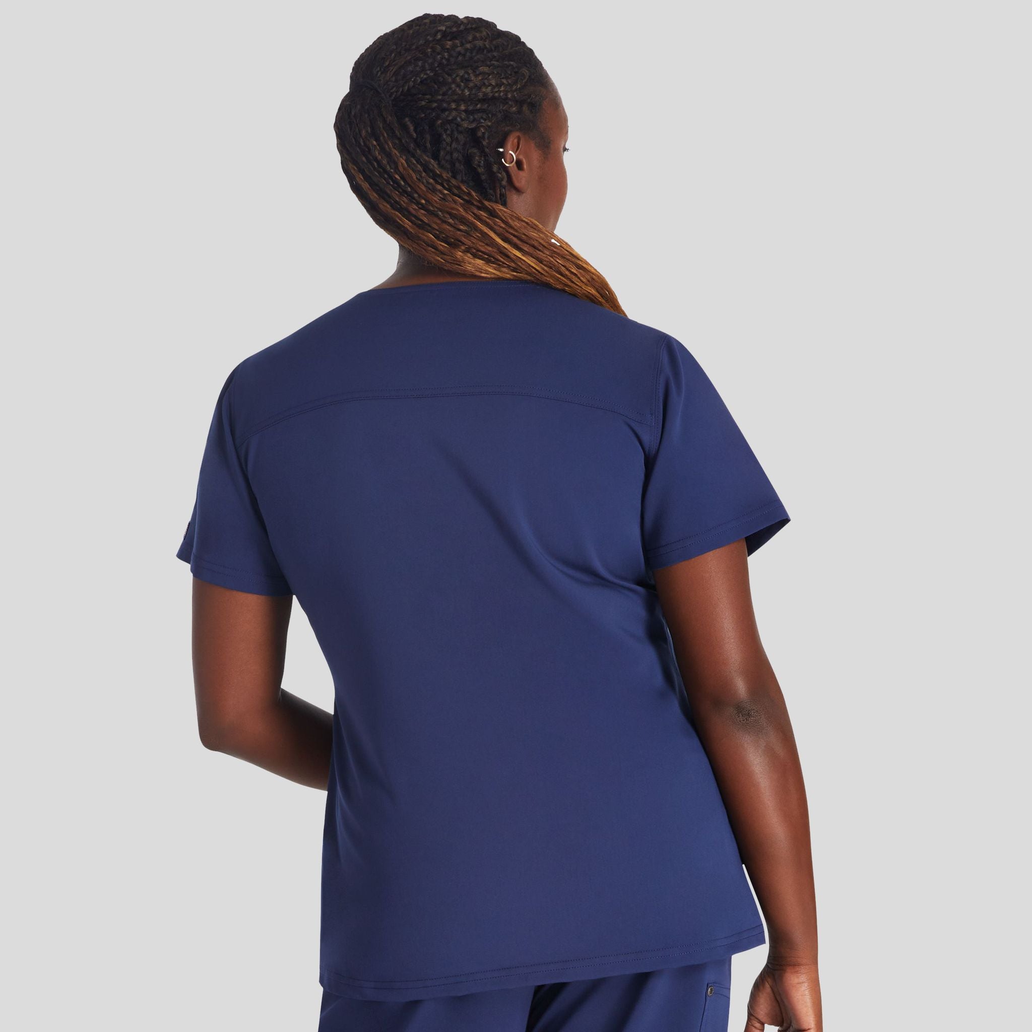 Women's V-Neck Scrub Top | Navy