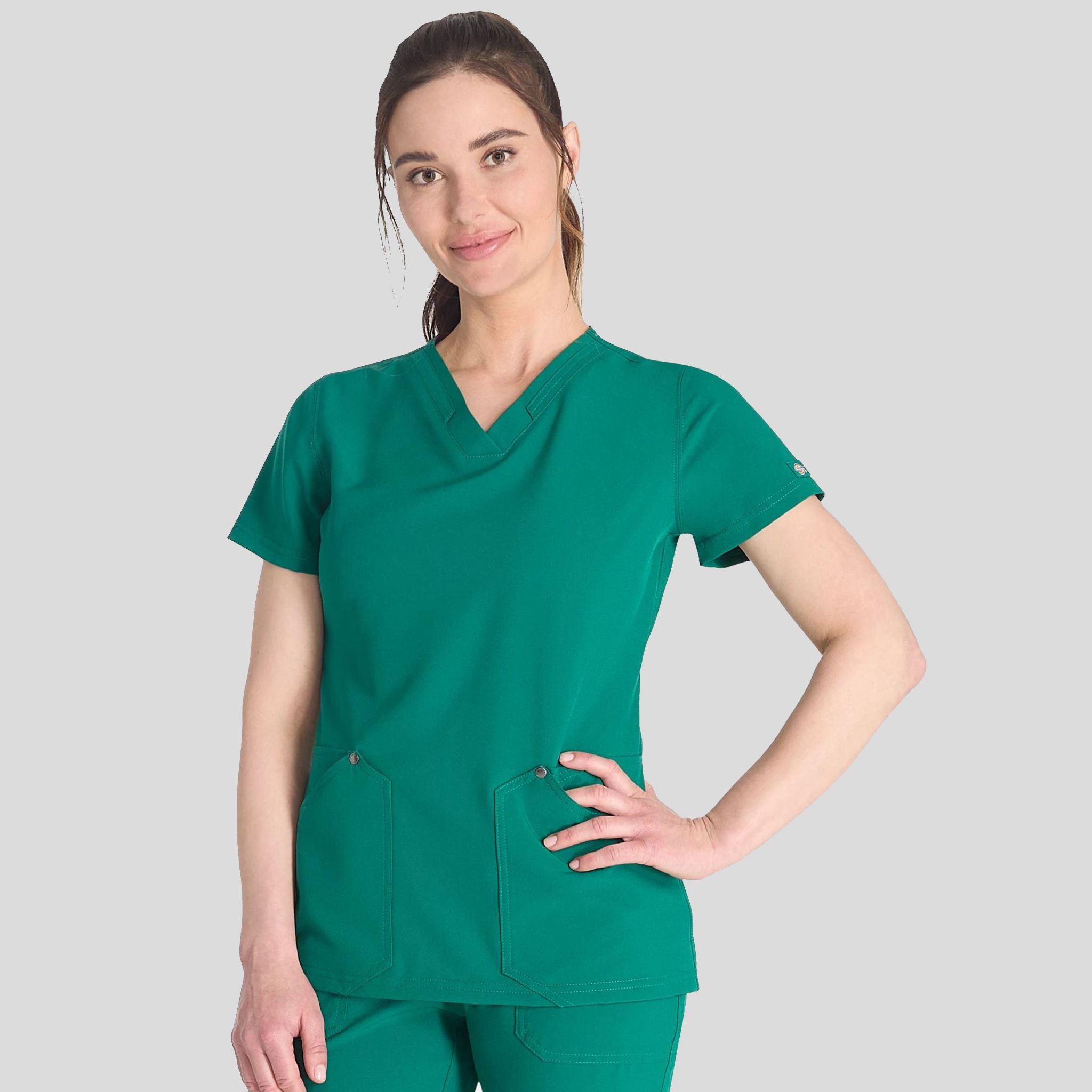 Women's V-Neck Scrub Top | Hunter