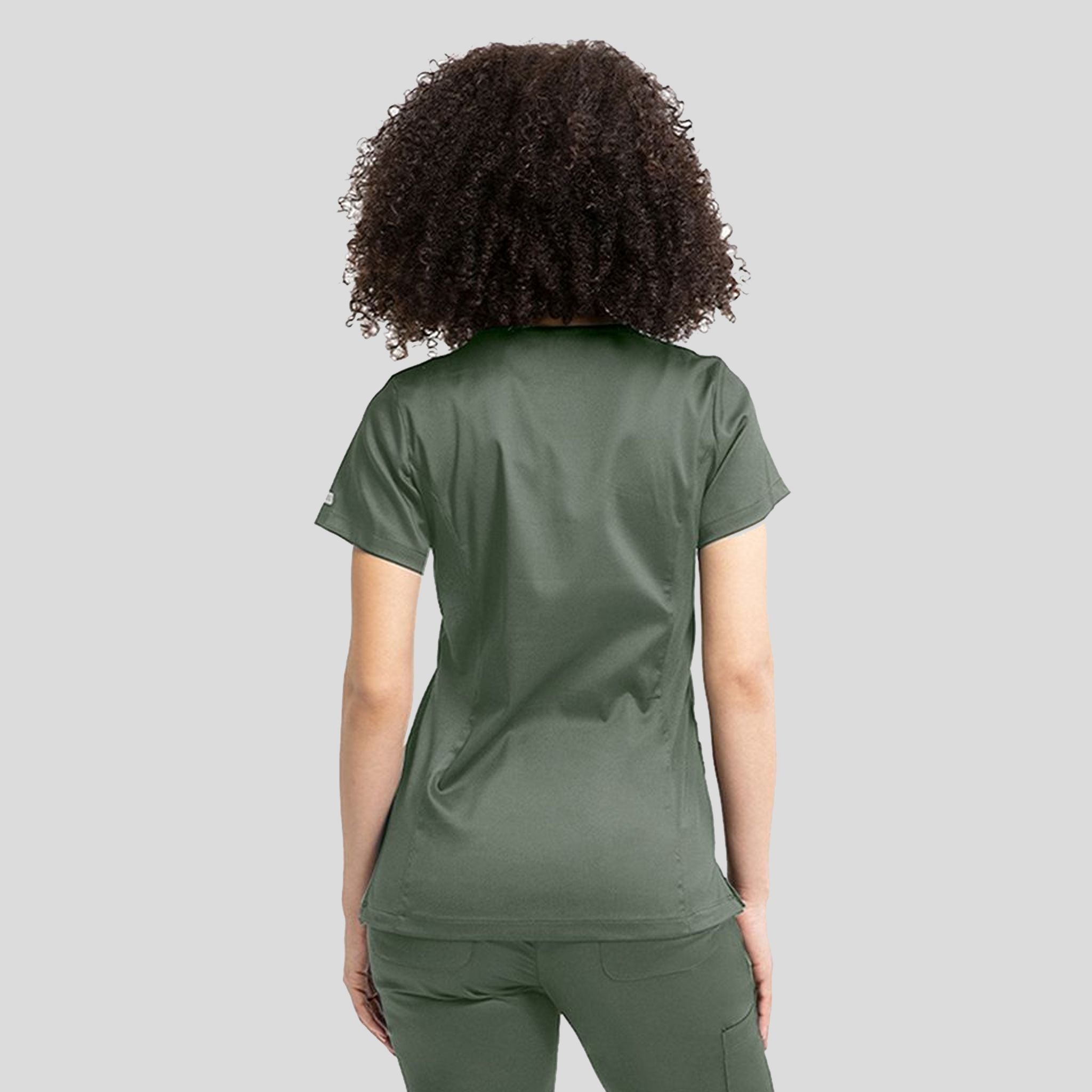 Womenβs Mock Wrap Knit Side Top | Olive