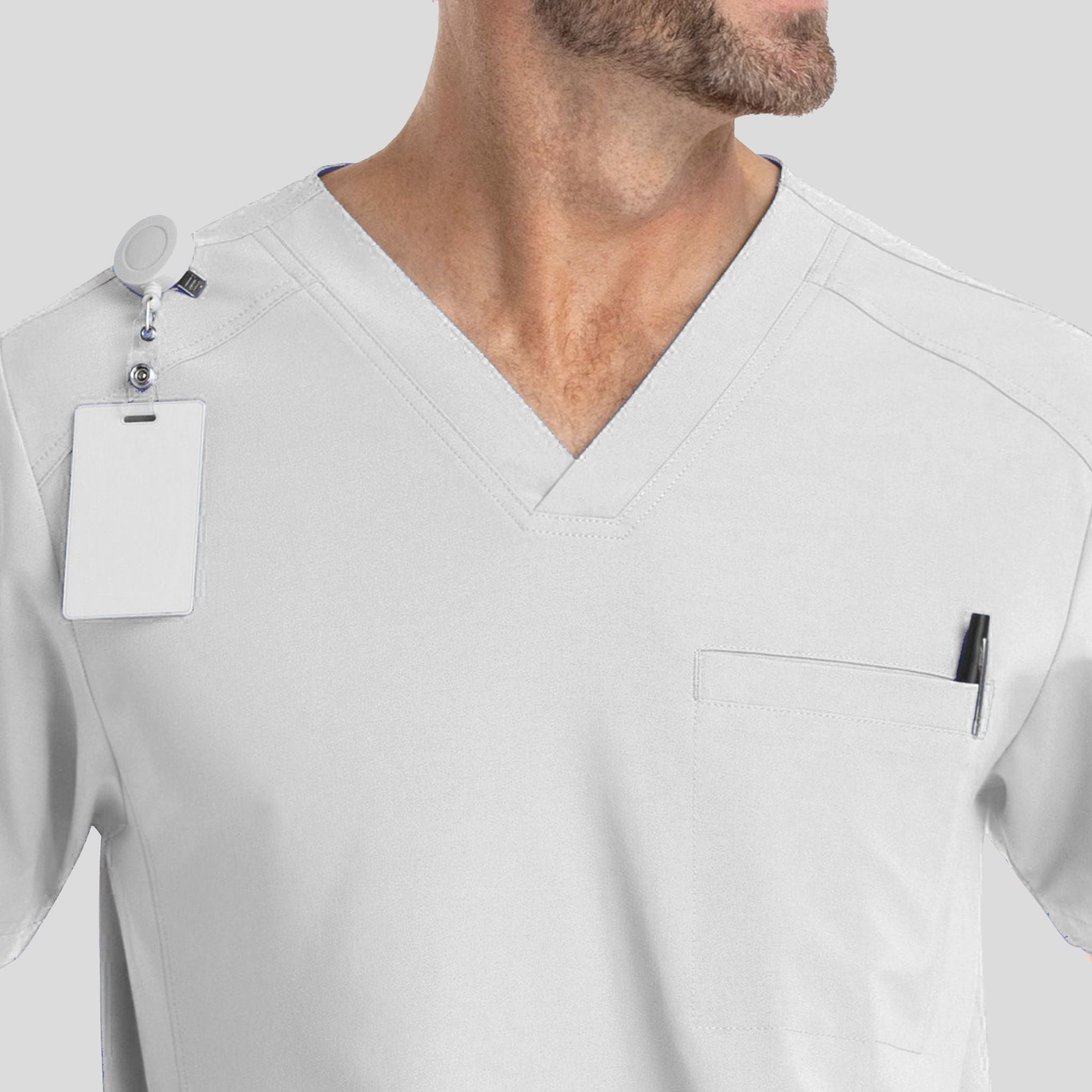 Men's V-Neck Top | White