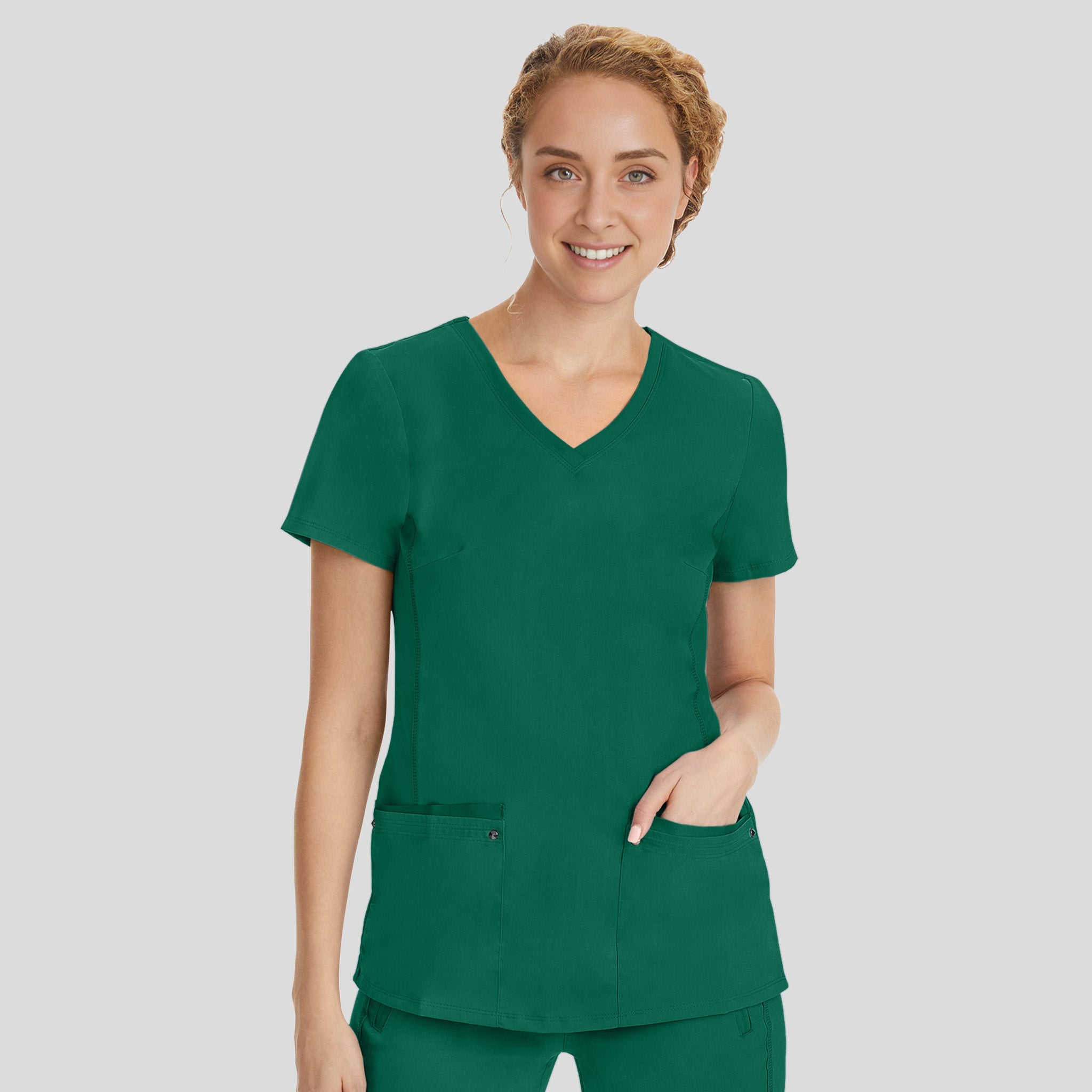 Juliet V-Neck Yoga Scrub Top | Hunter
