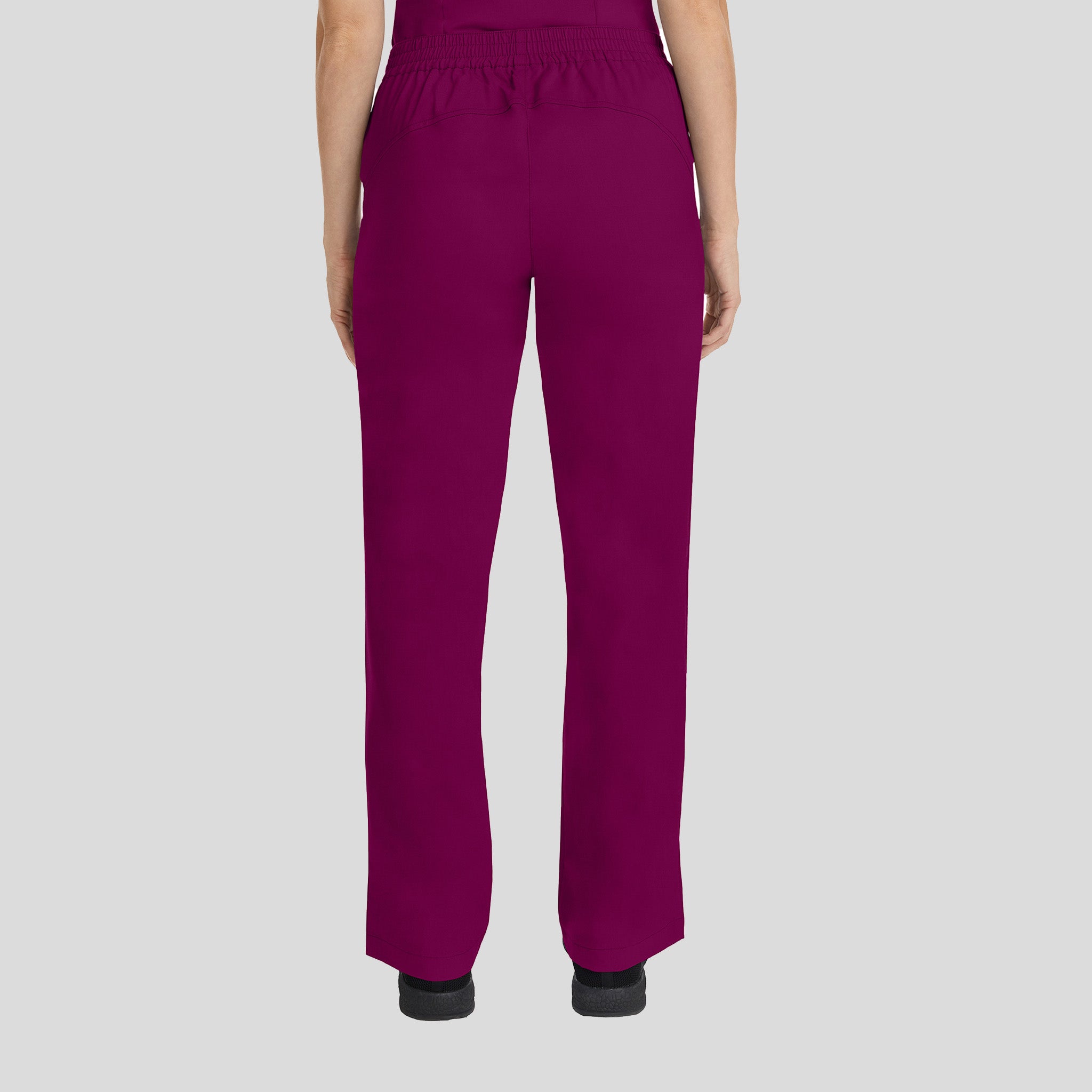 Taylor Elastic Waist Drawstring Scrub Pant | Wine