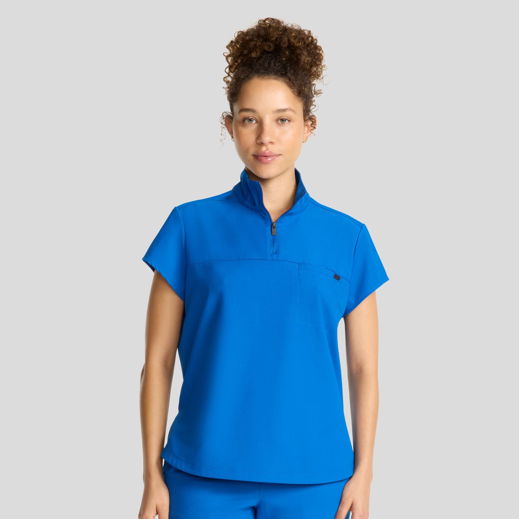 Women's Bella Quarter Zip Scrub Top | Royal
