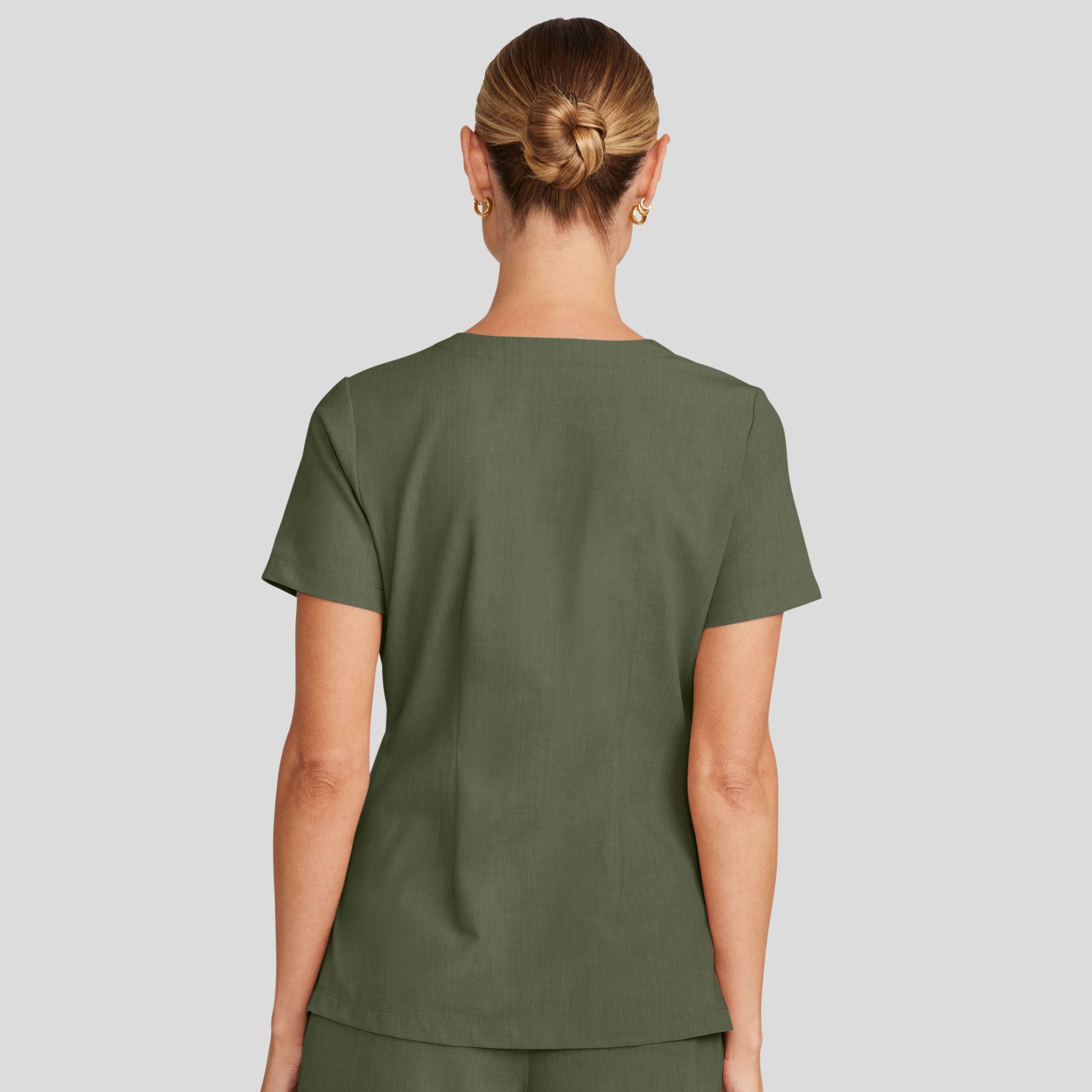 Women's Billie V-Neck Scrub Top | Olive