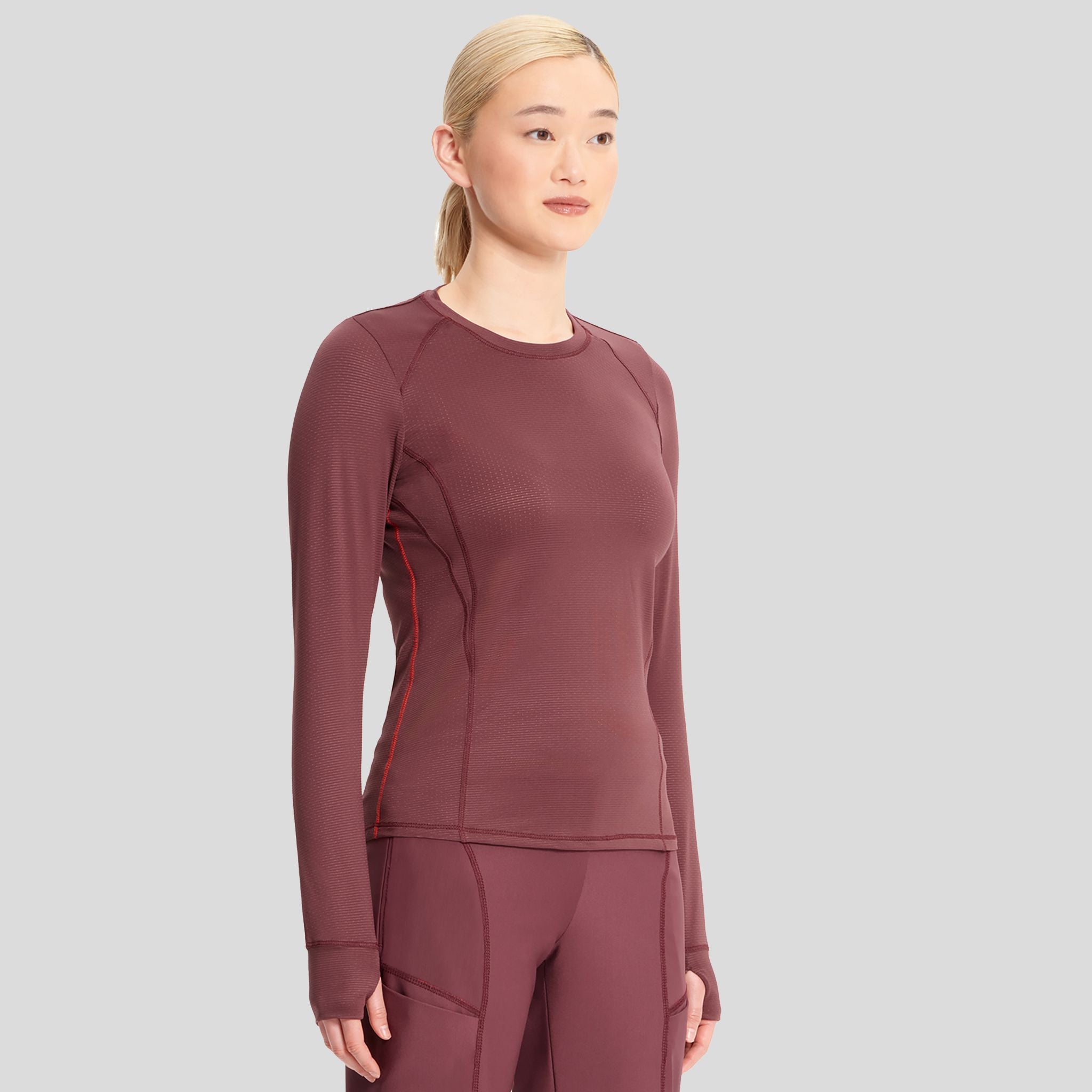 Long Sleeve Performance Underscrub | Plum Velvet