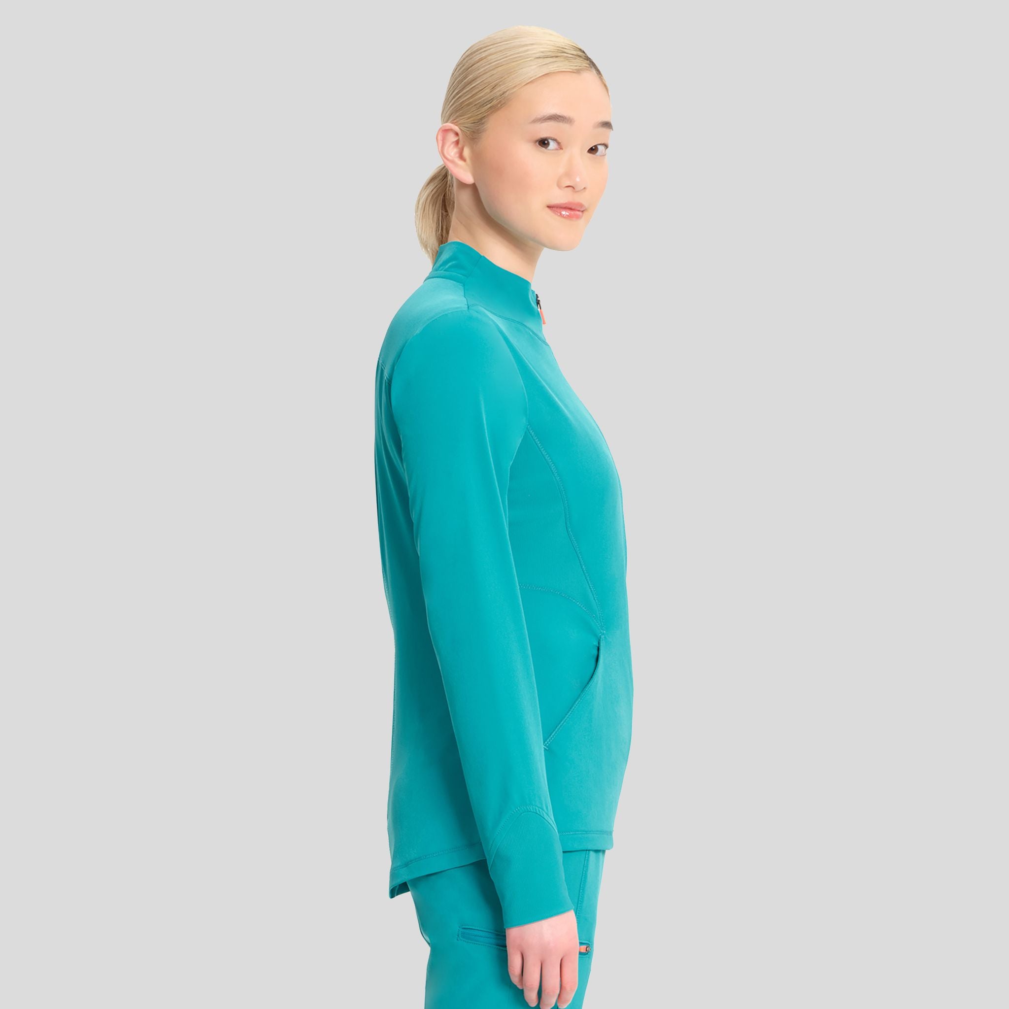 Zip Front Jacket | Teal