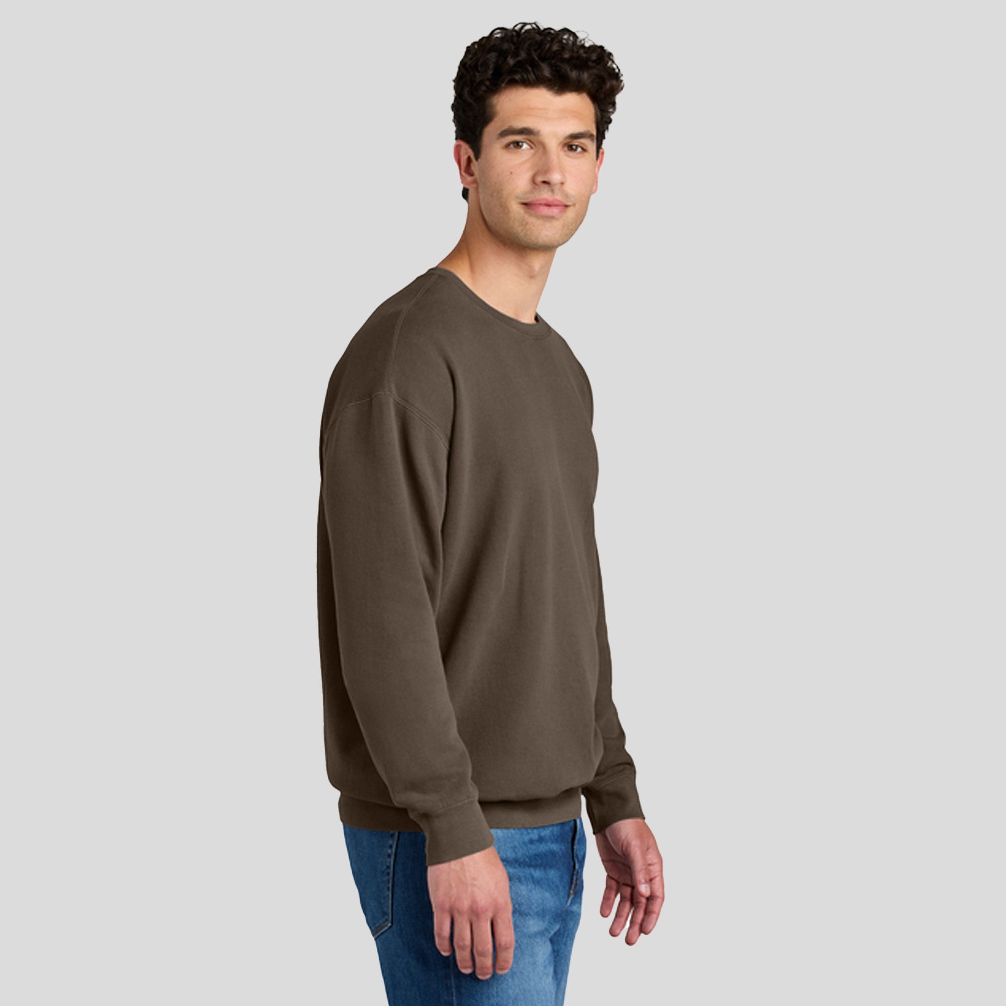 Lightweight Crewneck Sweatshirt | Espresso