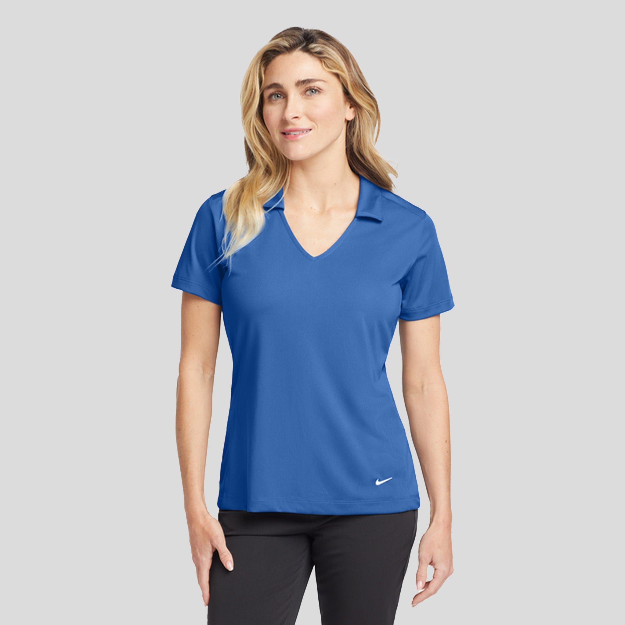 Women's Dri-FIT Vertical Mesh Polo | Gym Blue