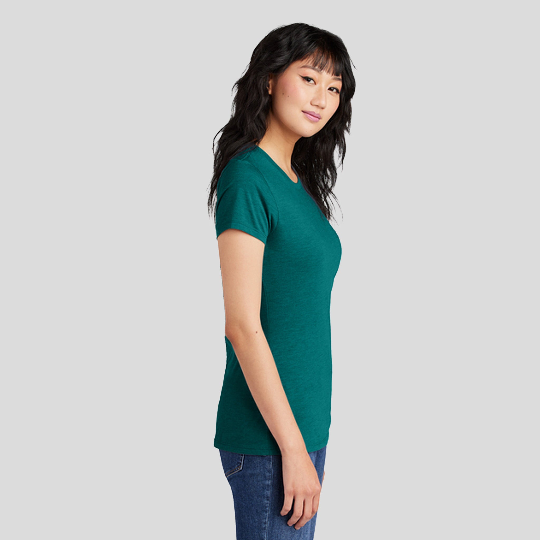 Womenโs Perfect Triยฎ Tee | Heathered Teal