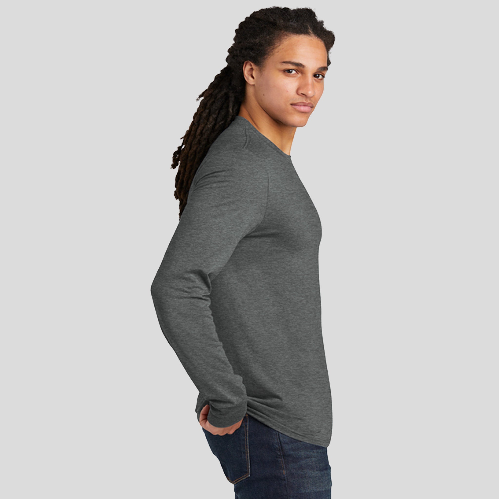 Perfect Triยฎ Long Sleeve Tee | Heathered Charcoal