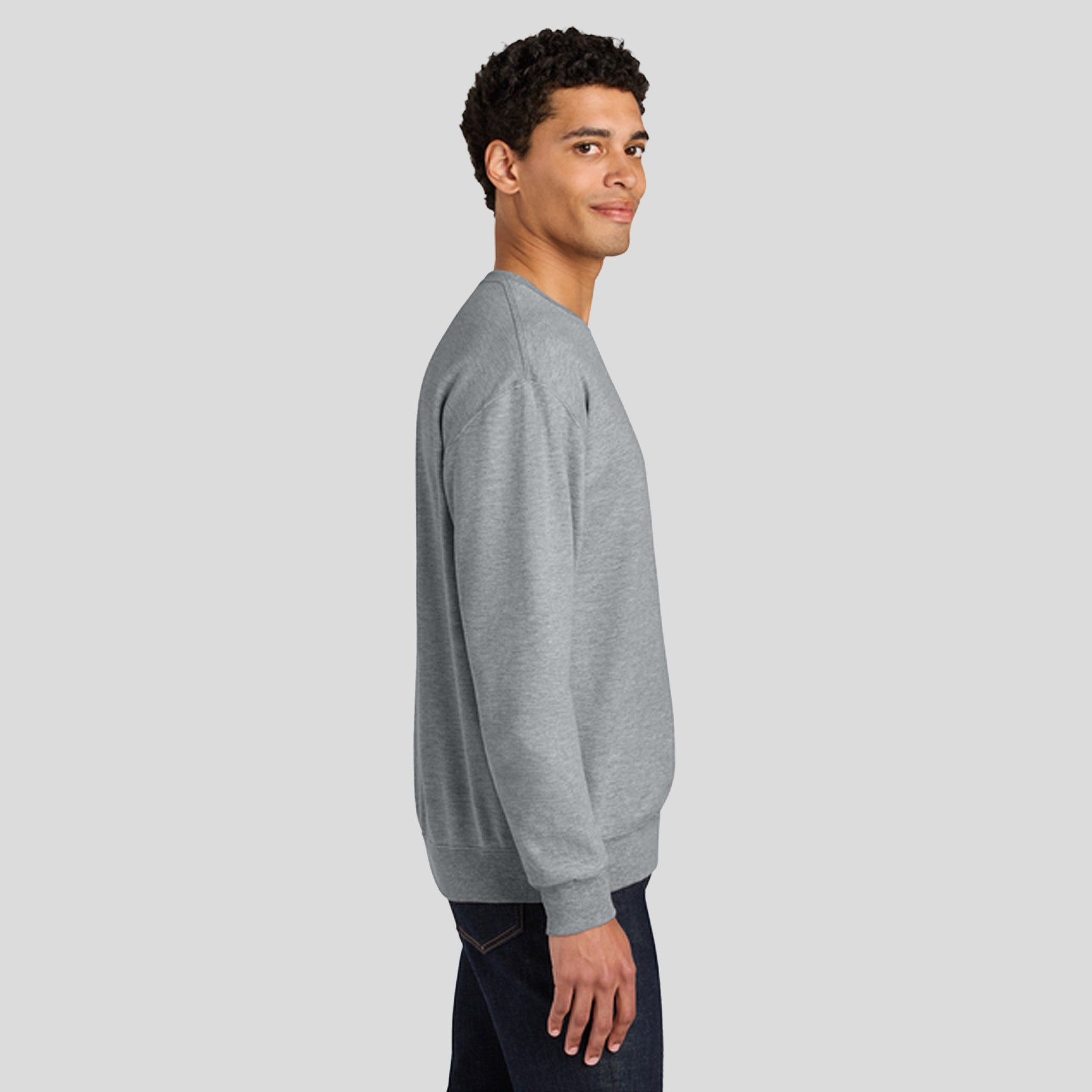 Ultimateβ’ Unisex CVC Ring Spun Crewneck Sweatshirt | Athletic Heather