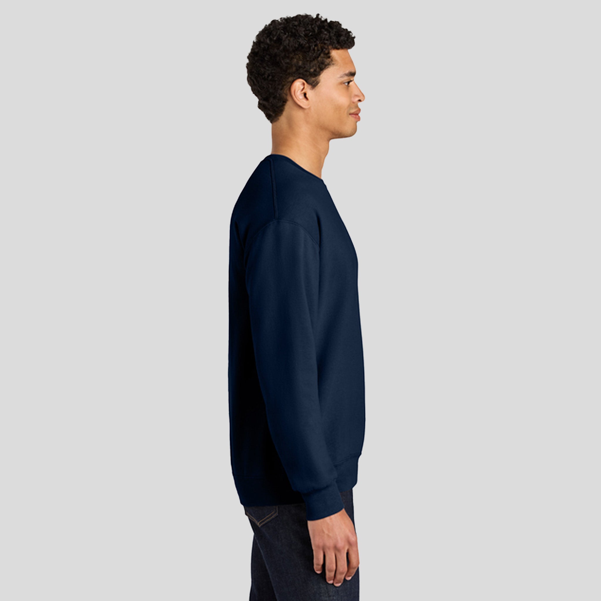 Ultimateβ’ Unisex CVC Ring Spun Crewneck Sweatshirt | J. Navy