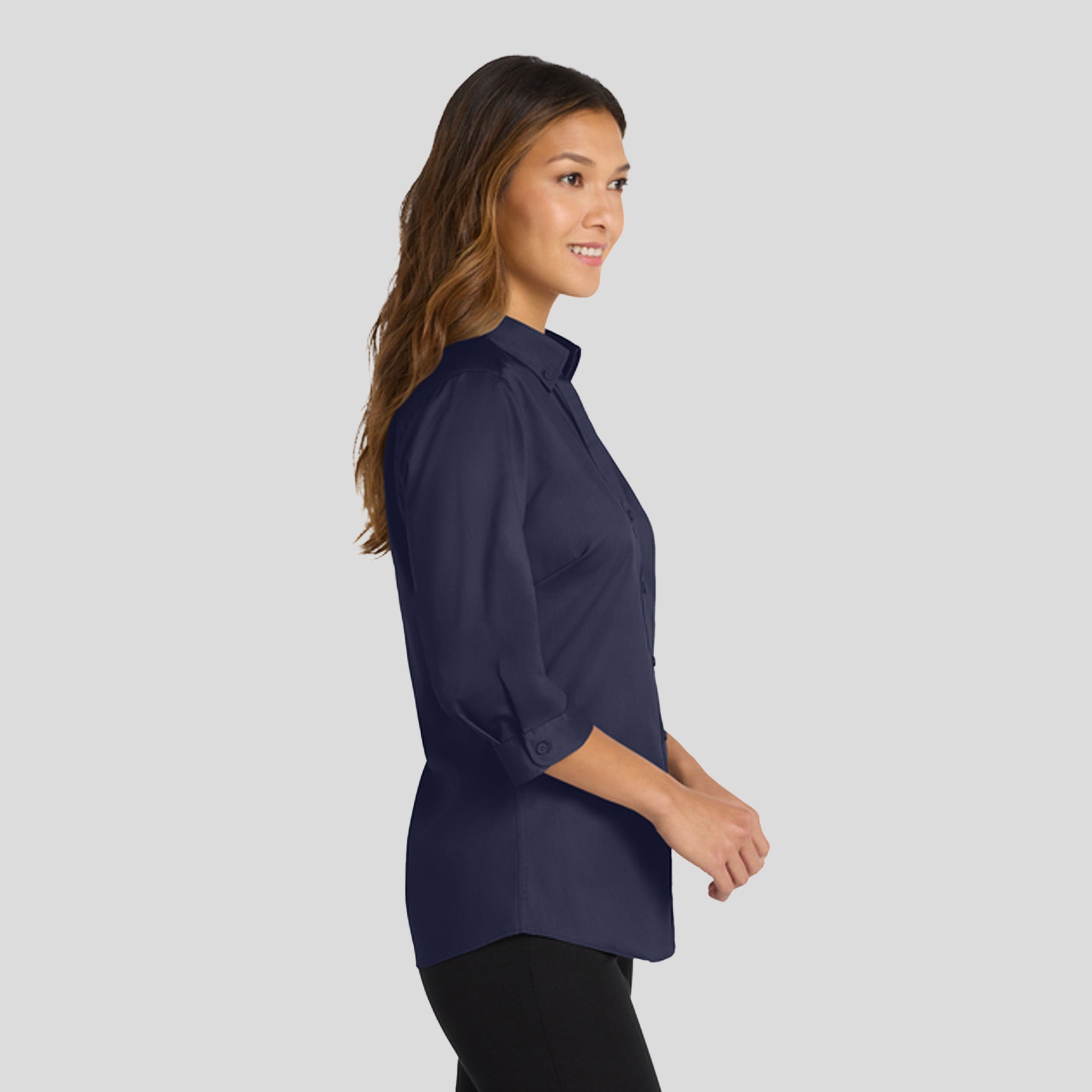 Women's 3/4-Sleeve SuperProβ’ Twill Shirt | True Navy