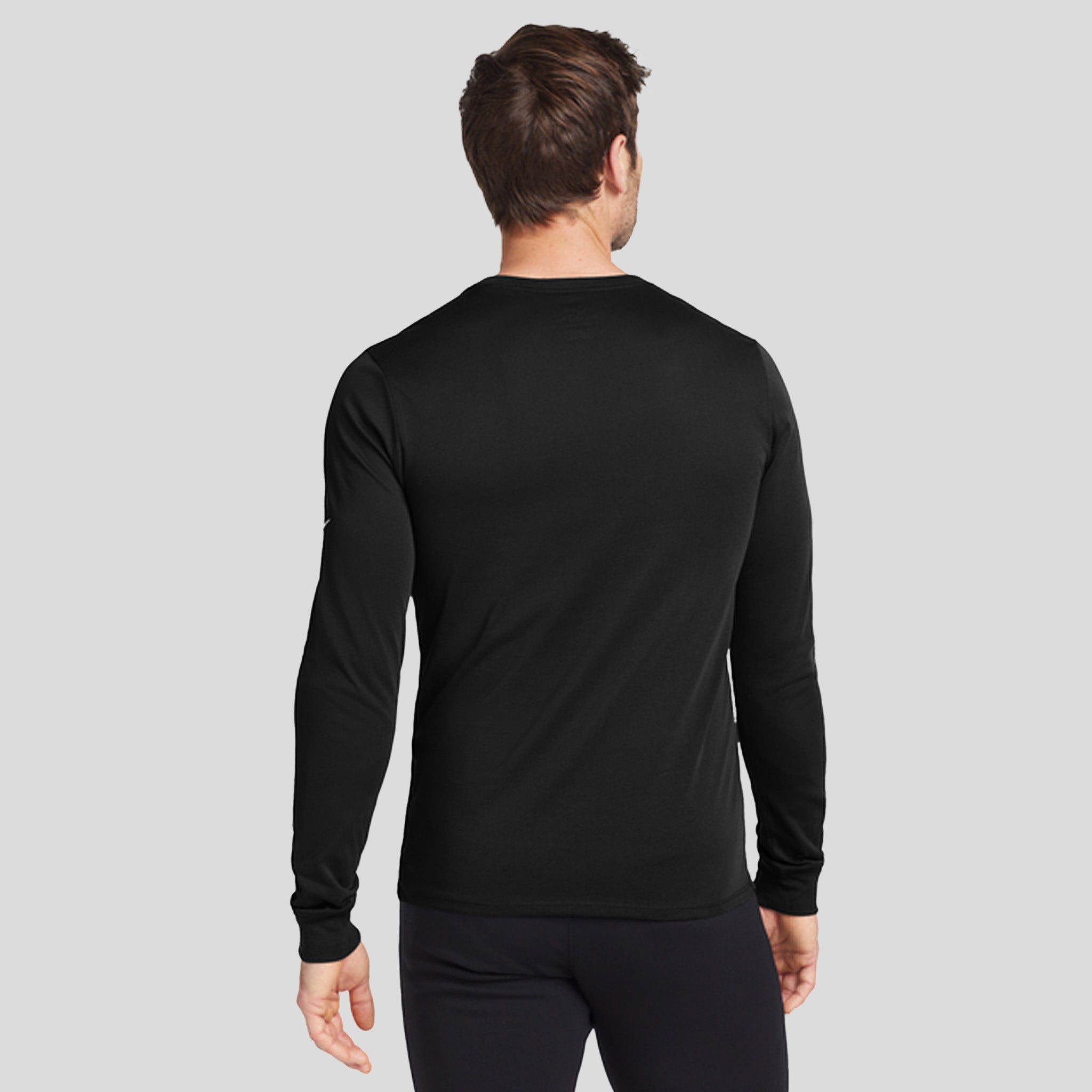 Dri-FIT Cotton/Poly Long Sleeve Tee | Black