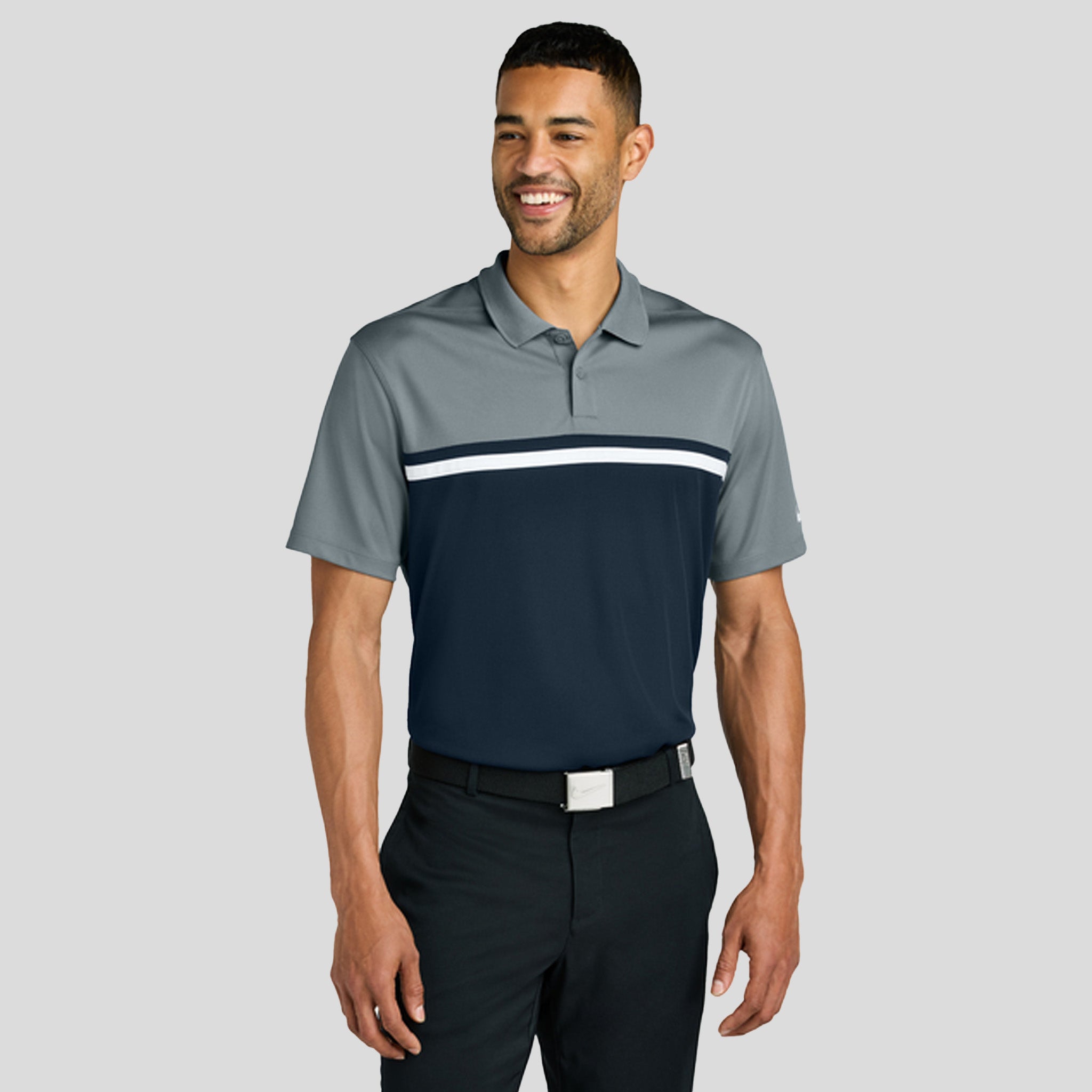 Dri-FIT Victory Colorblock Polo | Cool Grey/Navy/White