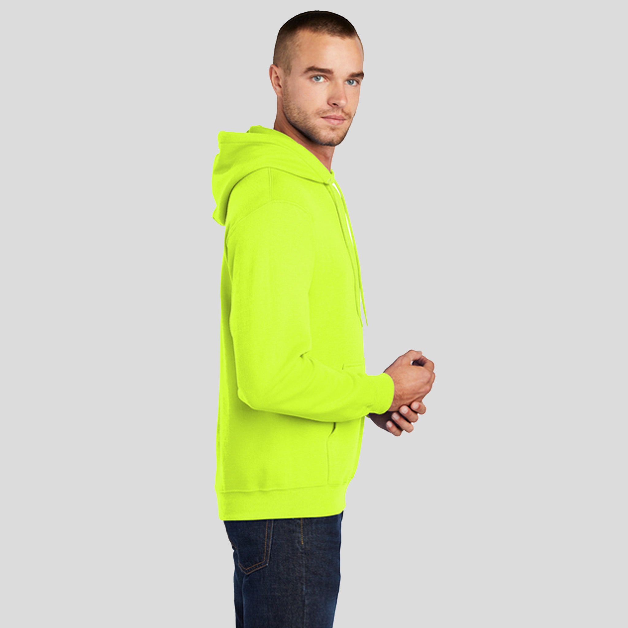 Tall Core Fleece Pullover Hooded Sweatshirt | Safety Green