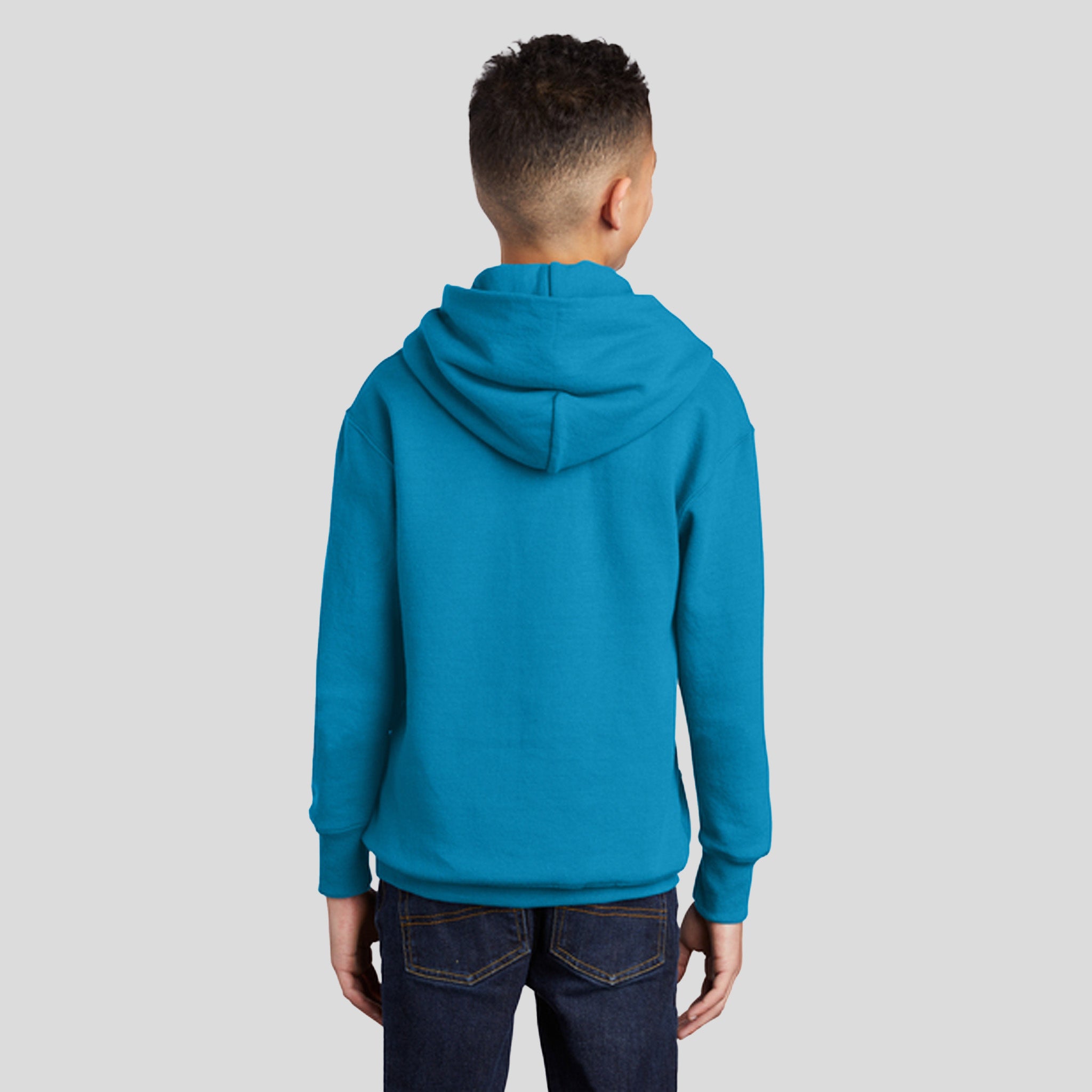 Youth Core Fleece Pullover Hooded Sweatshirt | Neon Blue