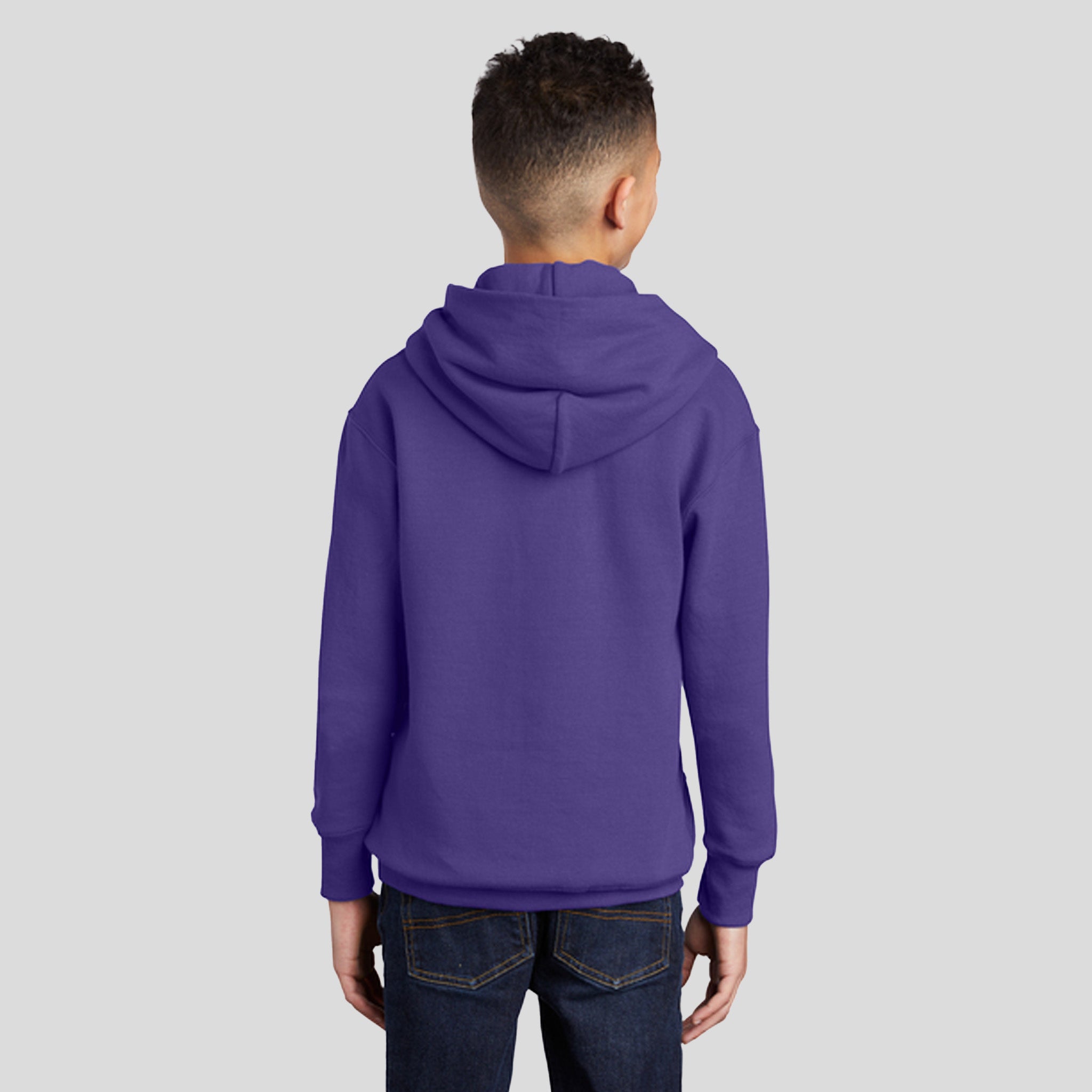 Youth Core Fleece Pullover Hooded Sweatshirt | Purple