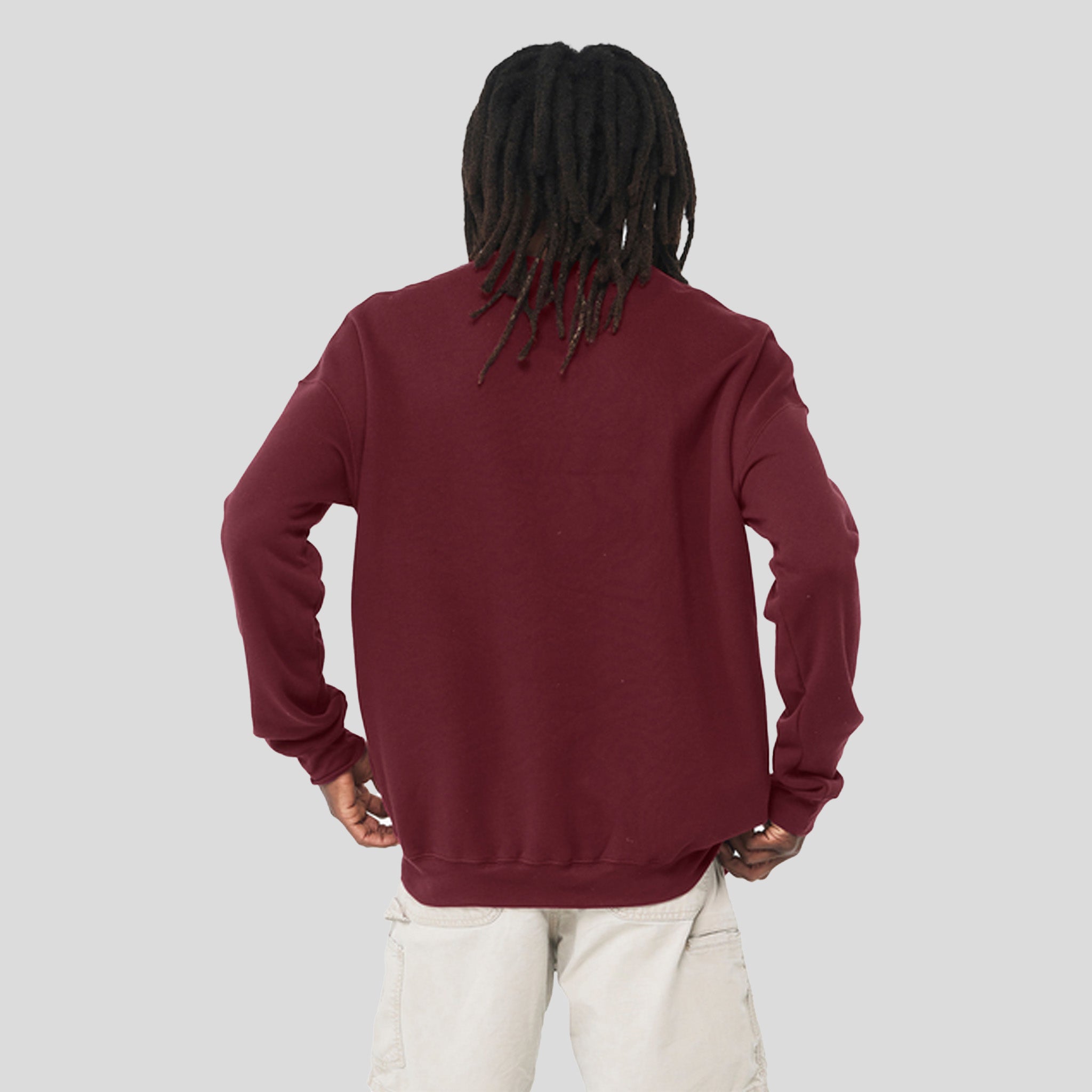 Unisex Sponge Fleece Drop Shoulder Sweatshirt | Maroon