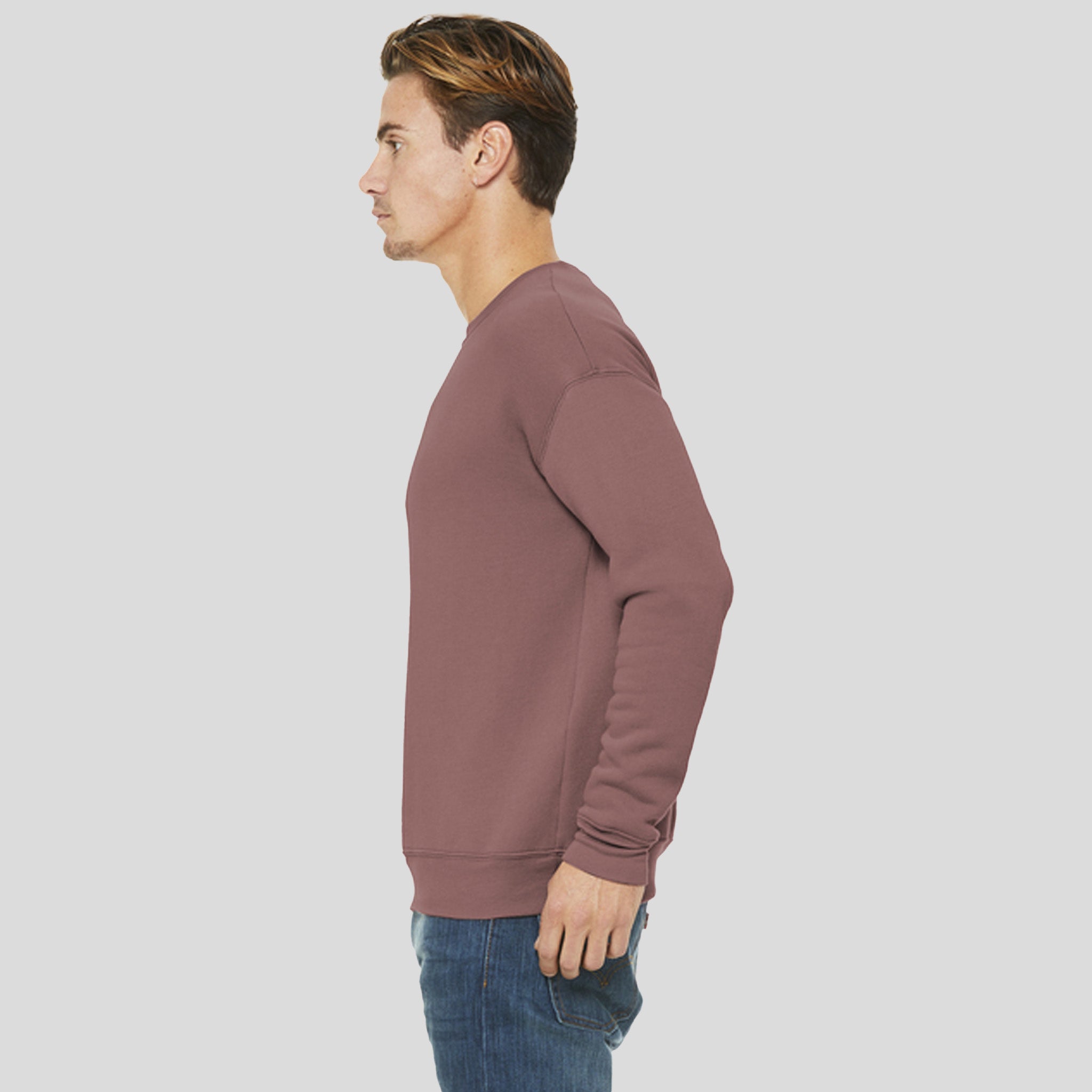 Unisex Sponge Fleece Drop Shoulder Sweatshirt | Mauve