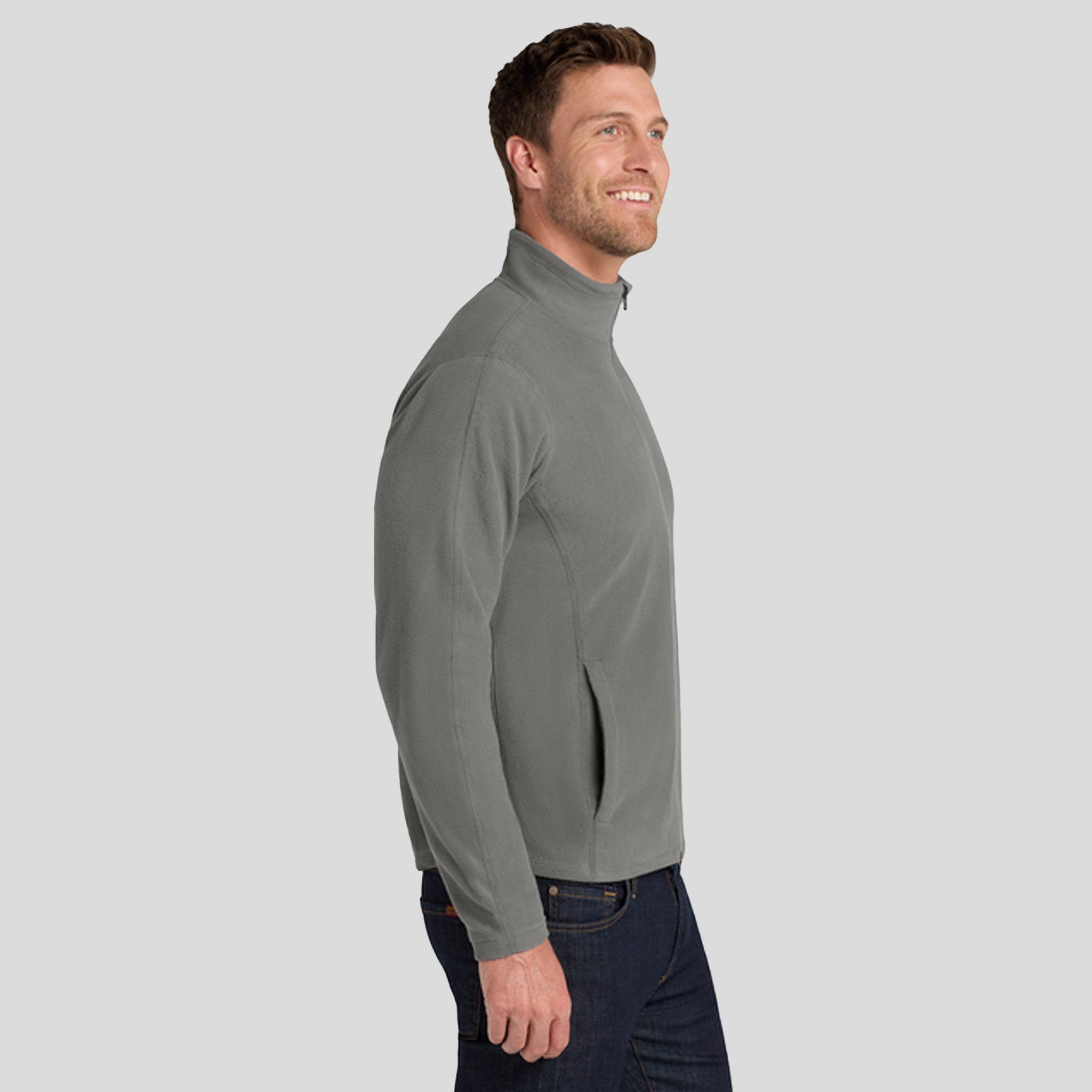 Men's Microfleece Jacket | Pearl Grey