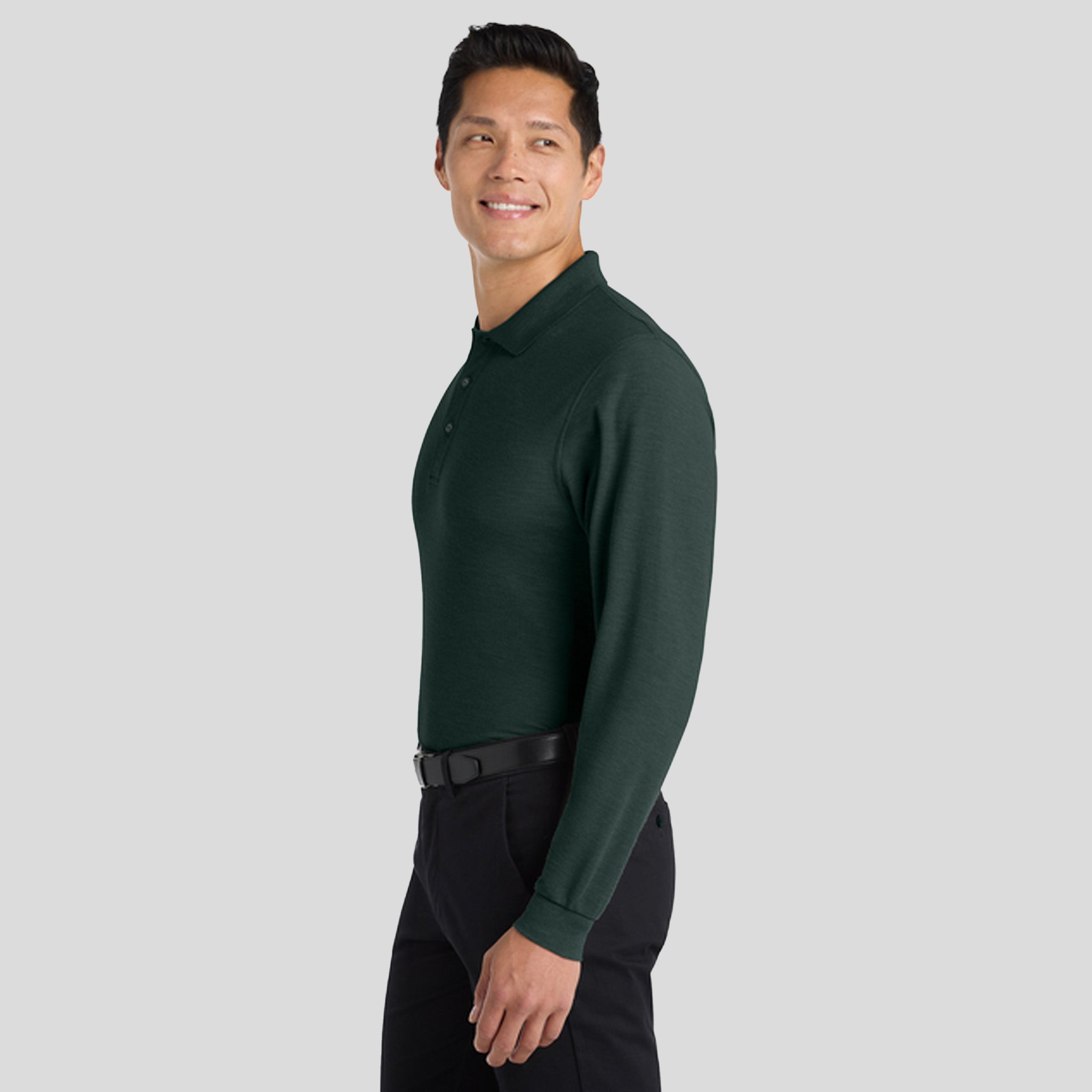 Silk Touchβ’ Long Sleeve Polo | Dark Green