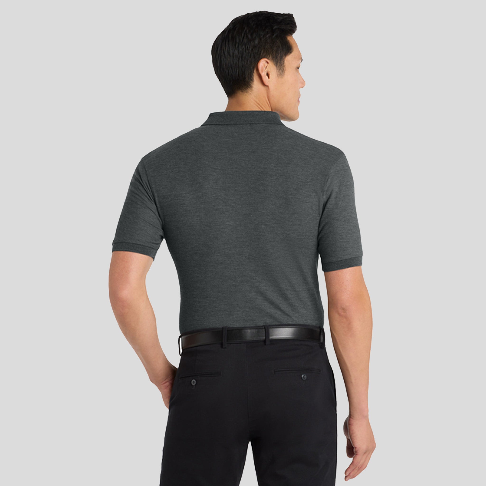 Silk Touchβ’ Polo | Charcoal Heather Grey