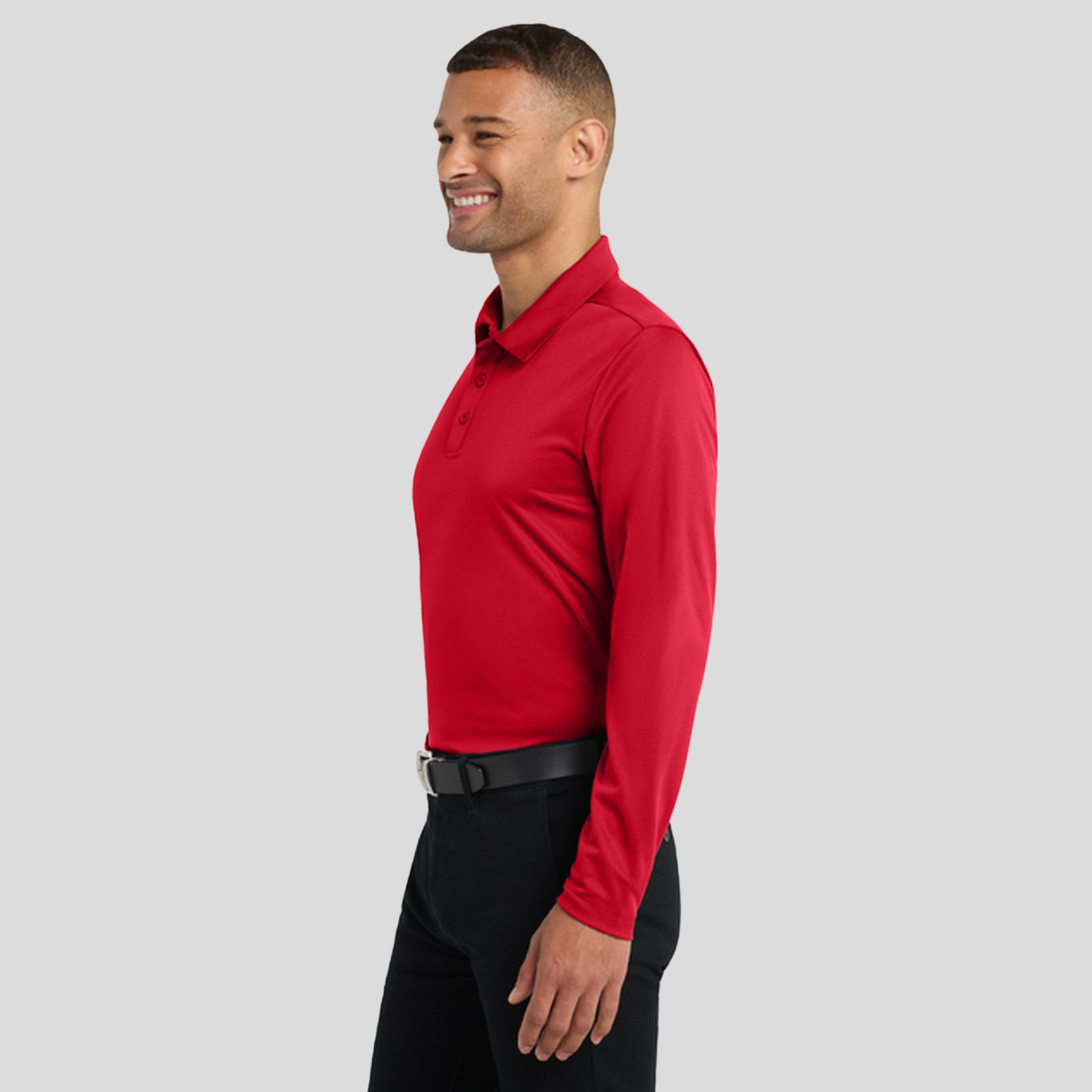 Silk Touch™ Performance Long Sleeve Polo | Red