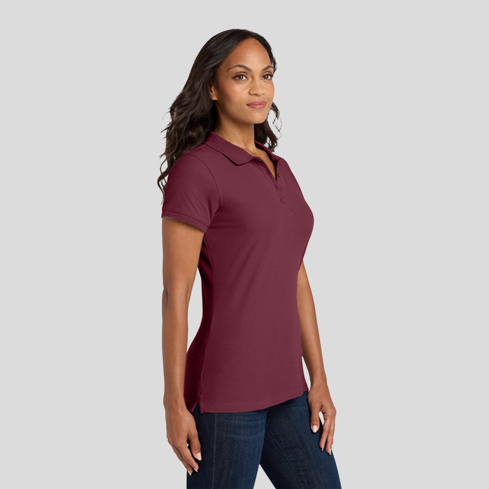 Women's Core Classic Pique Polo | Burgundy
