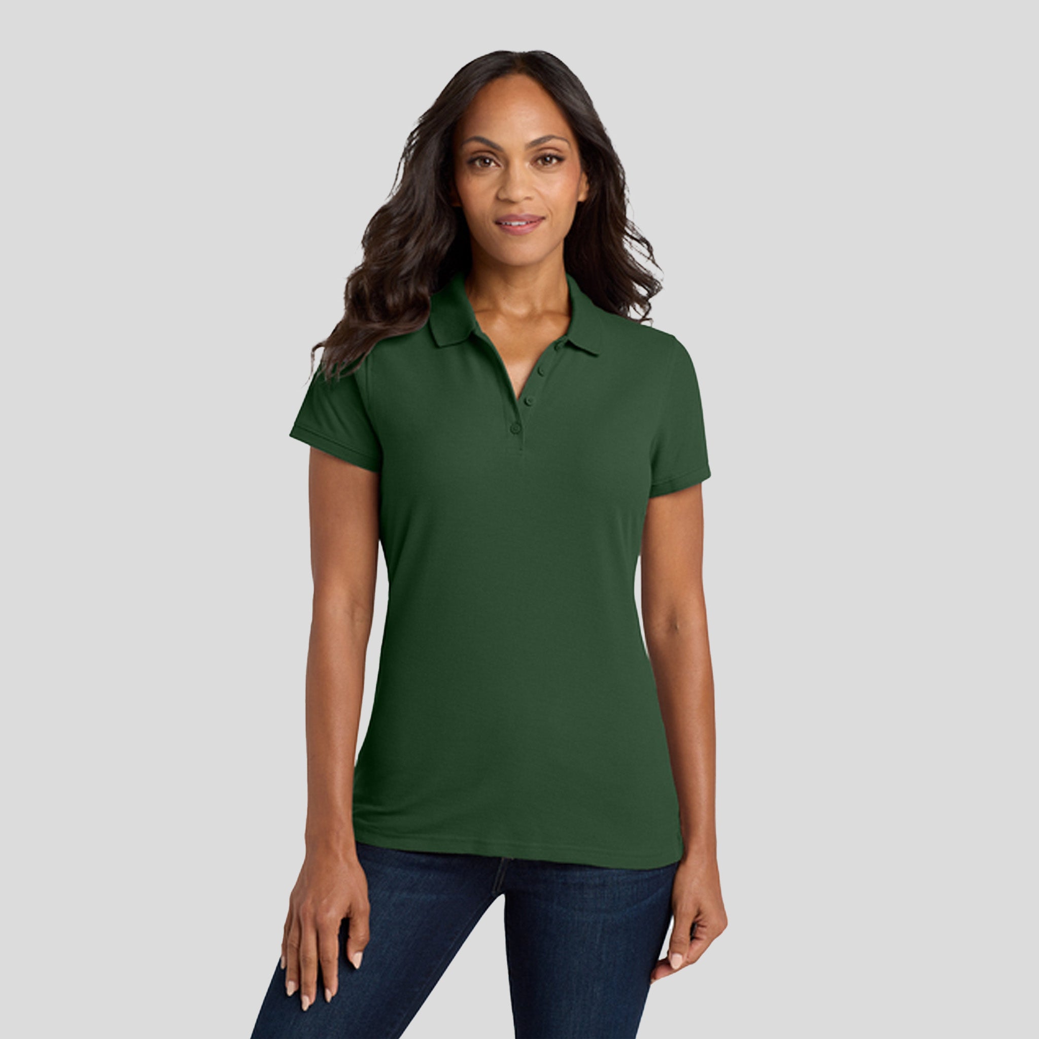 Women's Core Classic Pique Polo | Deep Forest Green