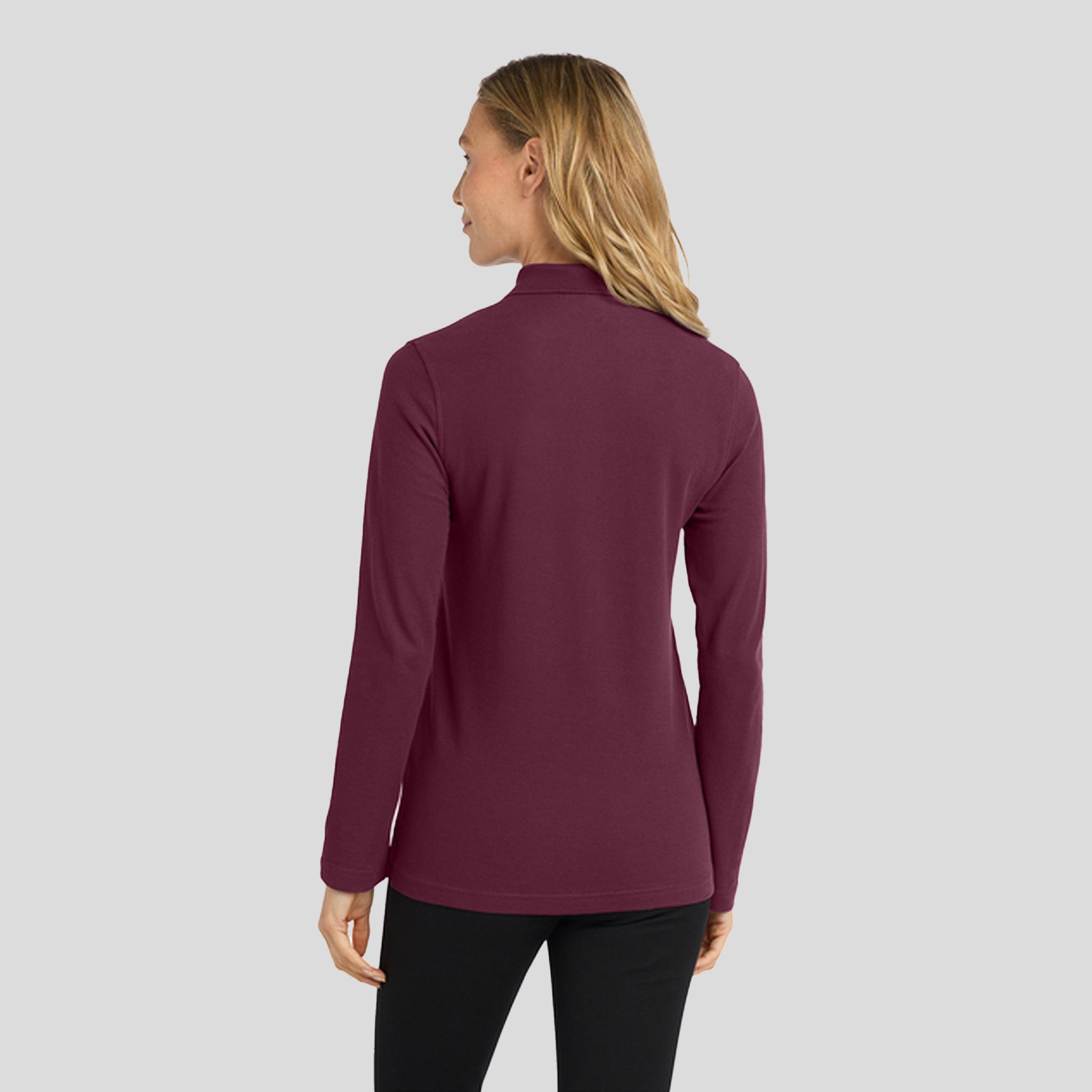 Women's Silk Touchβ’ Long Sleeve Polo | Burgundy