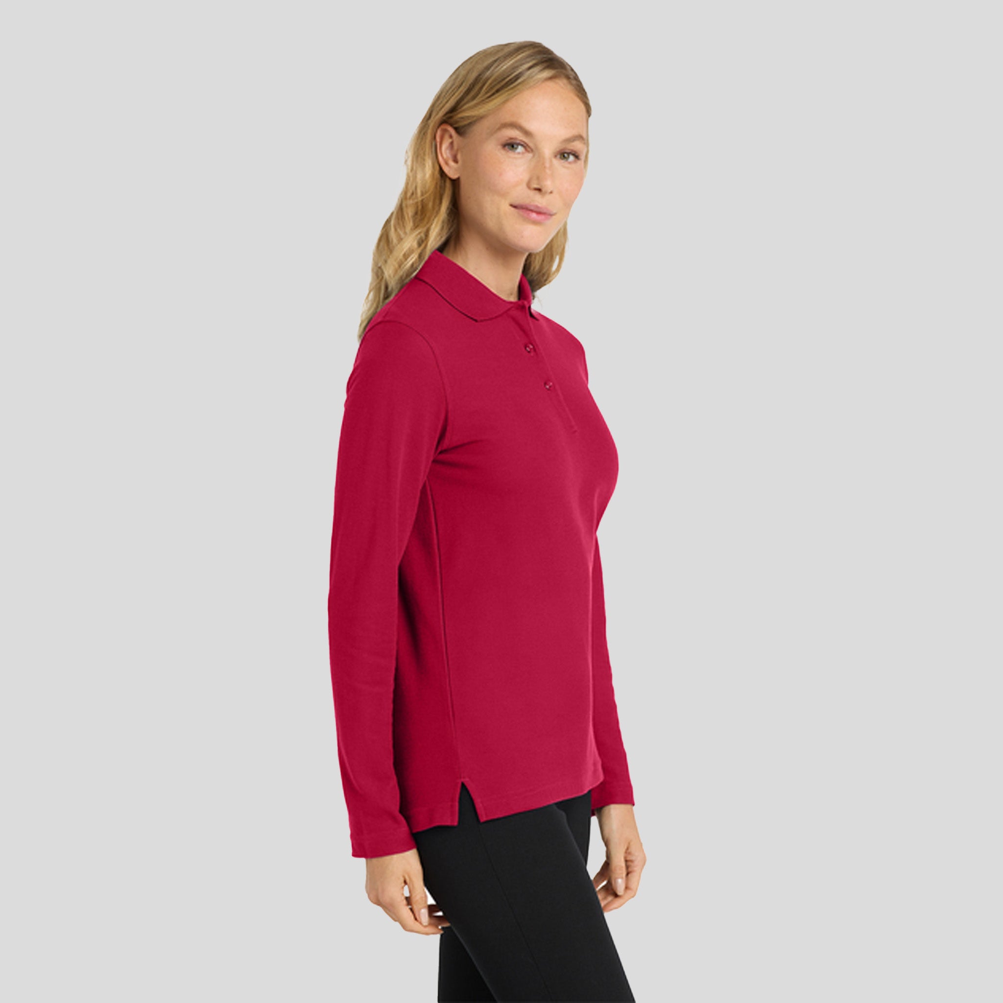 Women's Silk Touchβ’ Long Sleeve Polo | Red